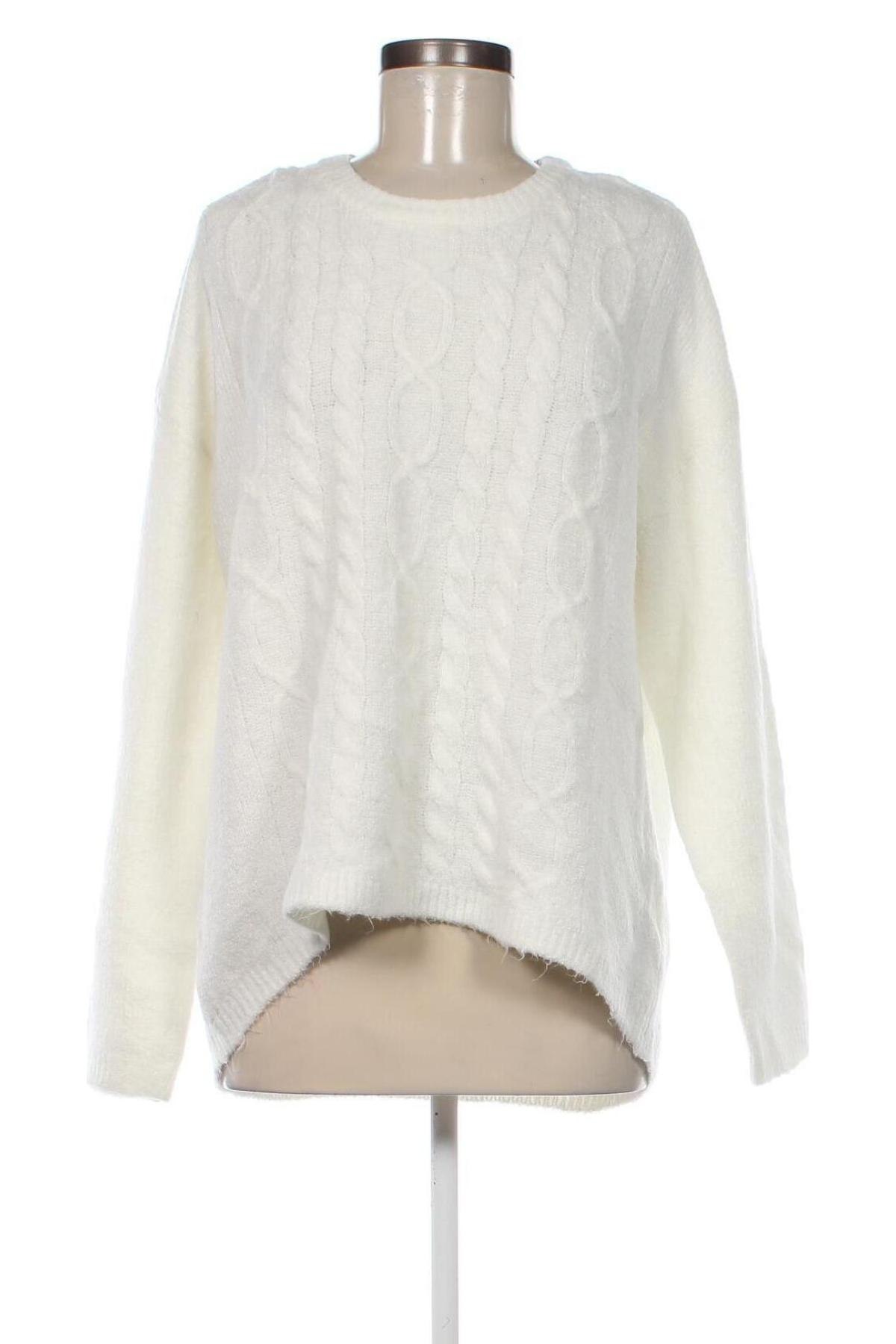 Дамски пуловер Up 2 Fashion, Размер L, Цвят Бял, Цена 11,60 лв.
