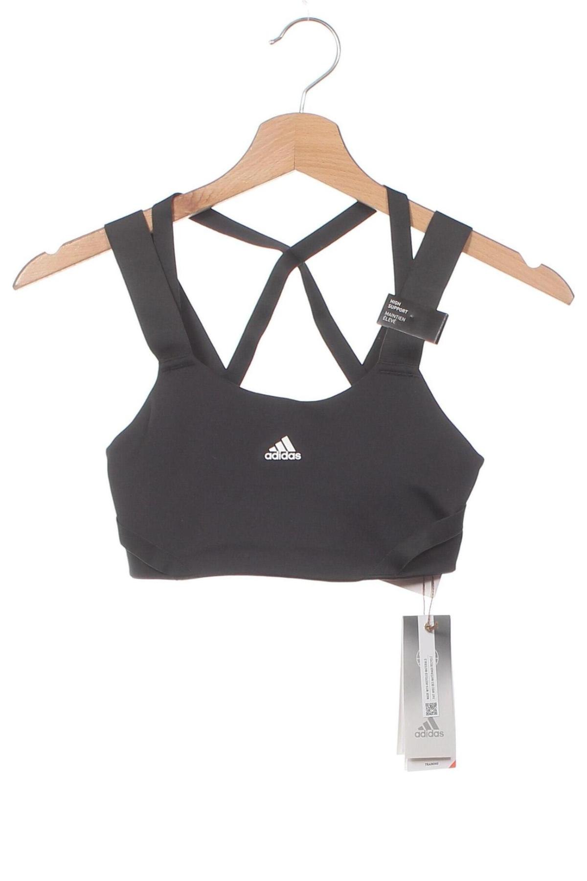 Damen Sporttop Adidas, Größe XXS, Farbe Grau, Preis 37,11 €