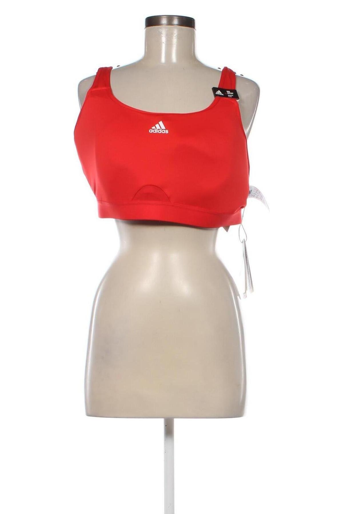 Γυναίκειο αθλητικό τοπ Adidas, Μέγεθος XXL, Χρώμα Κόκκινο, Τιμή 30,80 €