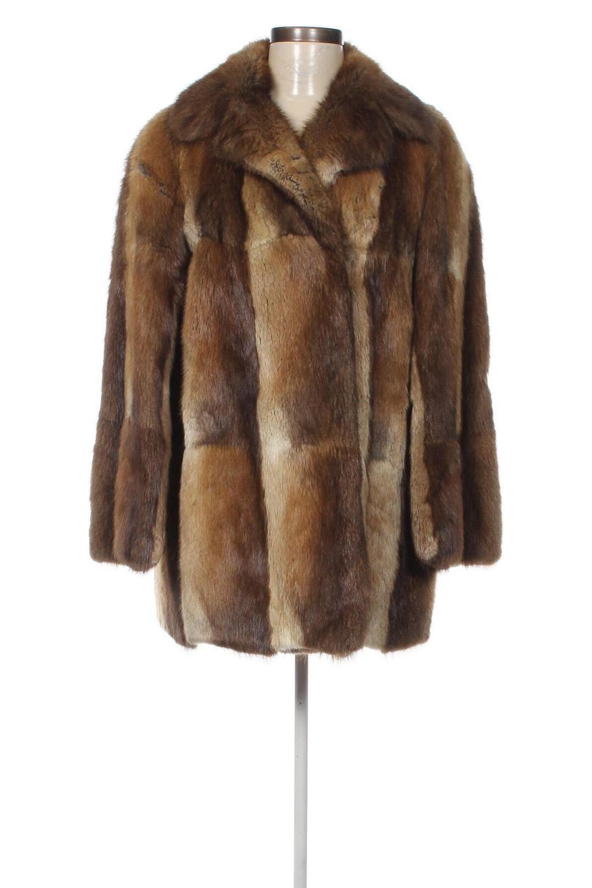 Дамско кожено палто, Размер S, Цвят Кафяв, Цена 128,70 лв.