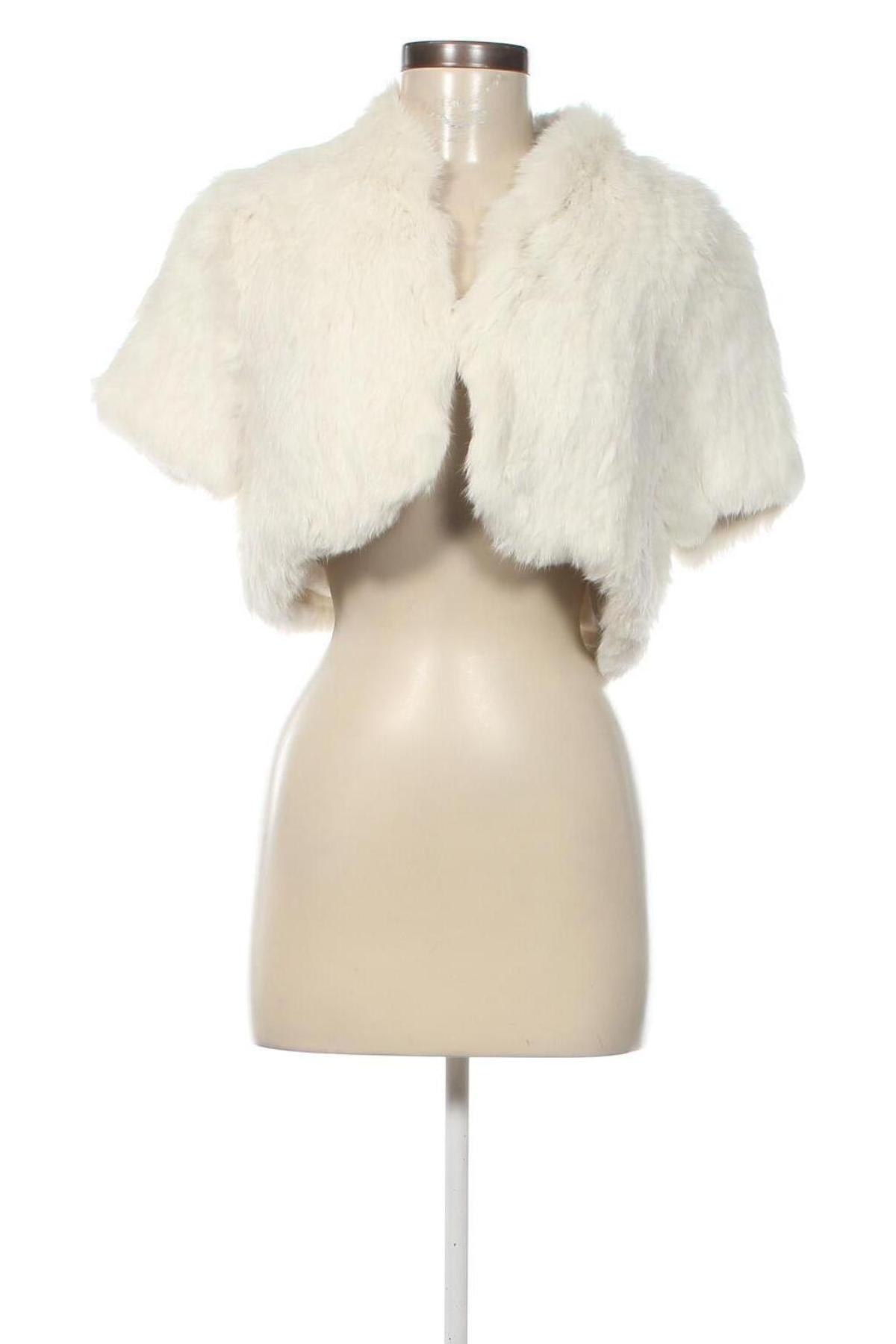 Дамско кожено палто BCBG Max Azria, Размер M, Цвят Екрю, Цена 522,18 лв.