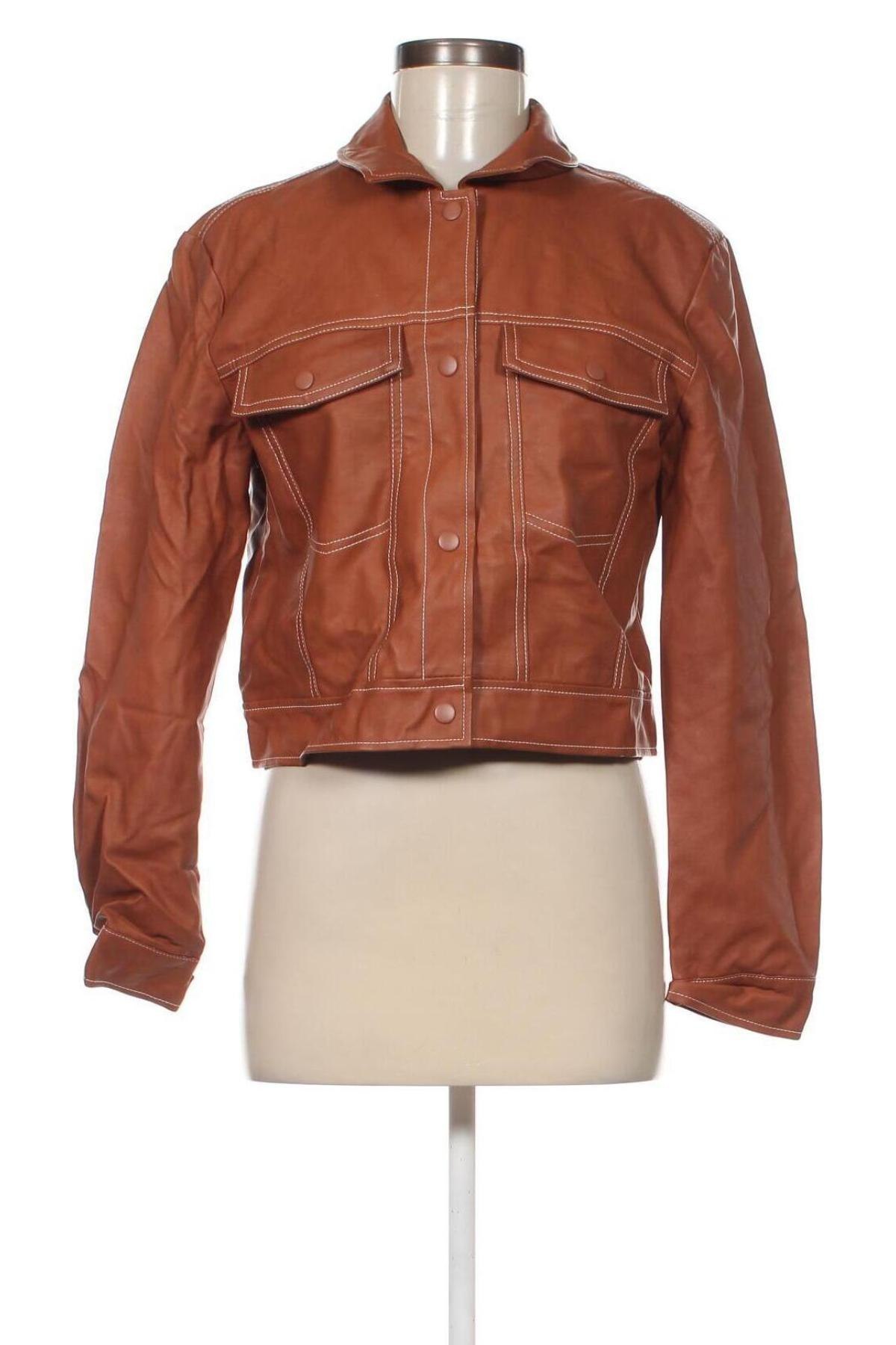 Dámska kožená bunda , Veľkosť L, Farba Hnedá, Cena  19,72 €