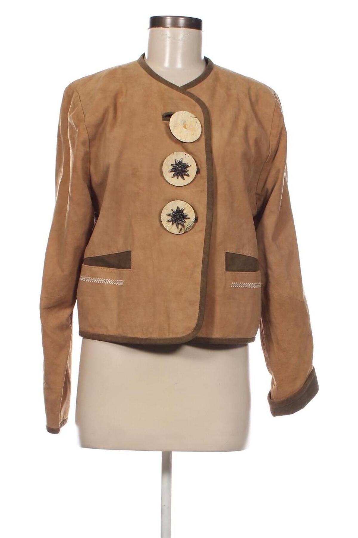 Damen Lederjacke, Größe S, Farbe Beige, Preis € 35,91