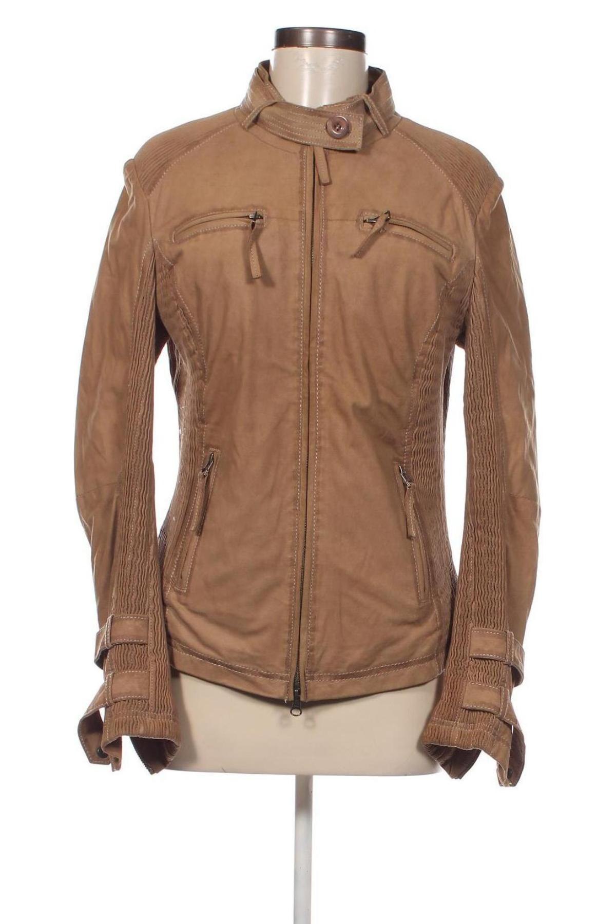Dámska kožená bunda , Veľkosť XL, Farba Béžová, Cena  60,67 €