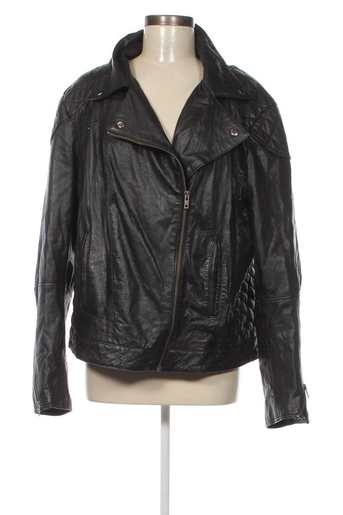 Dámska kožená bunda  ASOS, Veľkosť L, Farba Čierna, Cena  31,38 €
