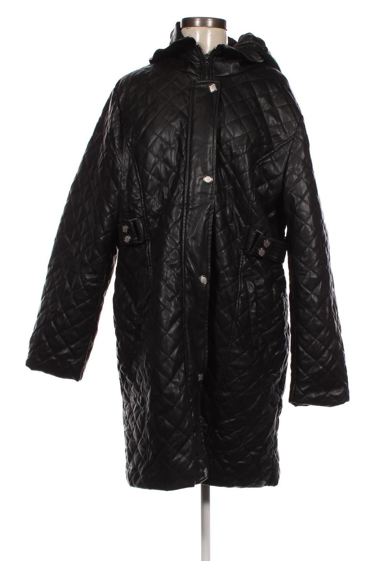 Дамско кожено яке Bpc Bonprix Collection, Размер M, Цвят Черен, Цена 14,21 лв.