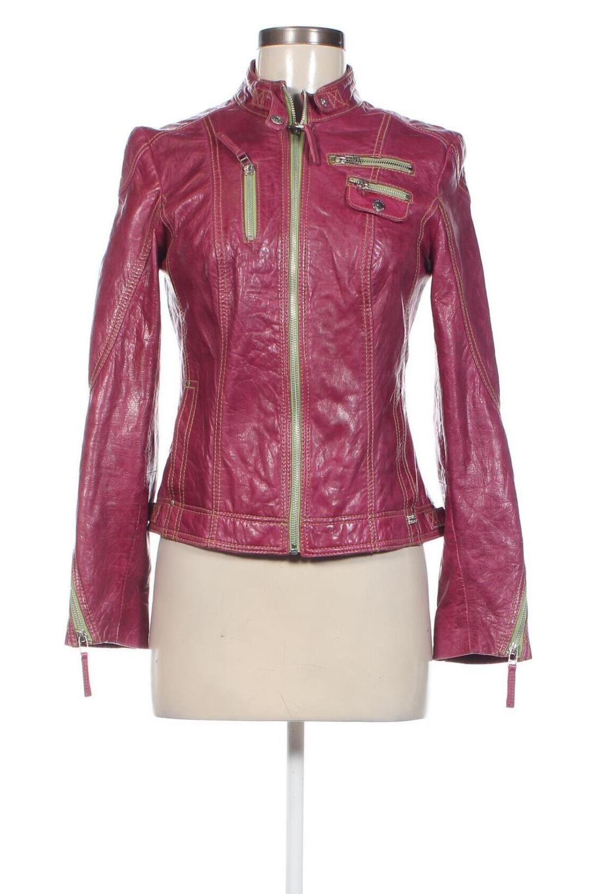 Γυναικείο δερμάτινο μπουφάν Freaky Nation, Μέγεθος S, Χρώμα Ρόζ , Τιμή 120,00 €