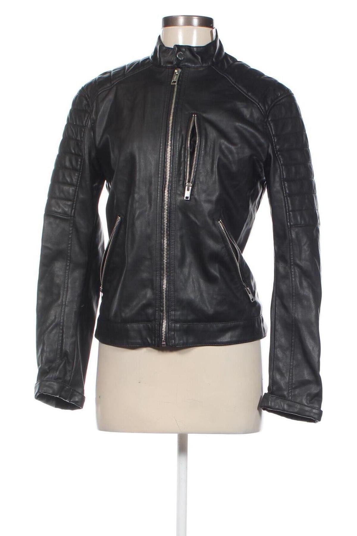 Γυναικείο δερμάτινο μπουφάν H&M, Μέγεθος S, Χρώμα Μαύρο, Τιμή 25,16 €