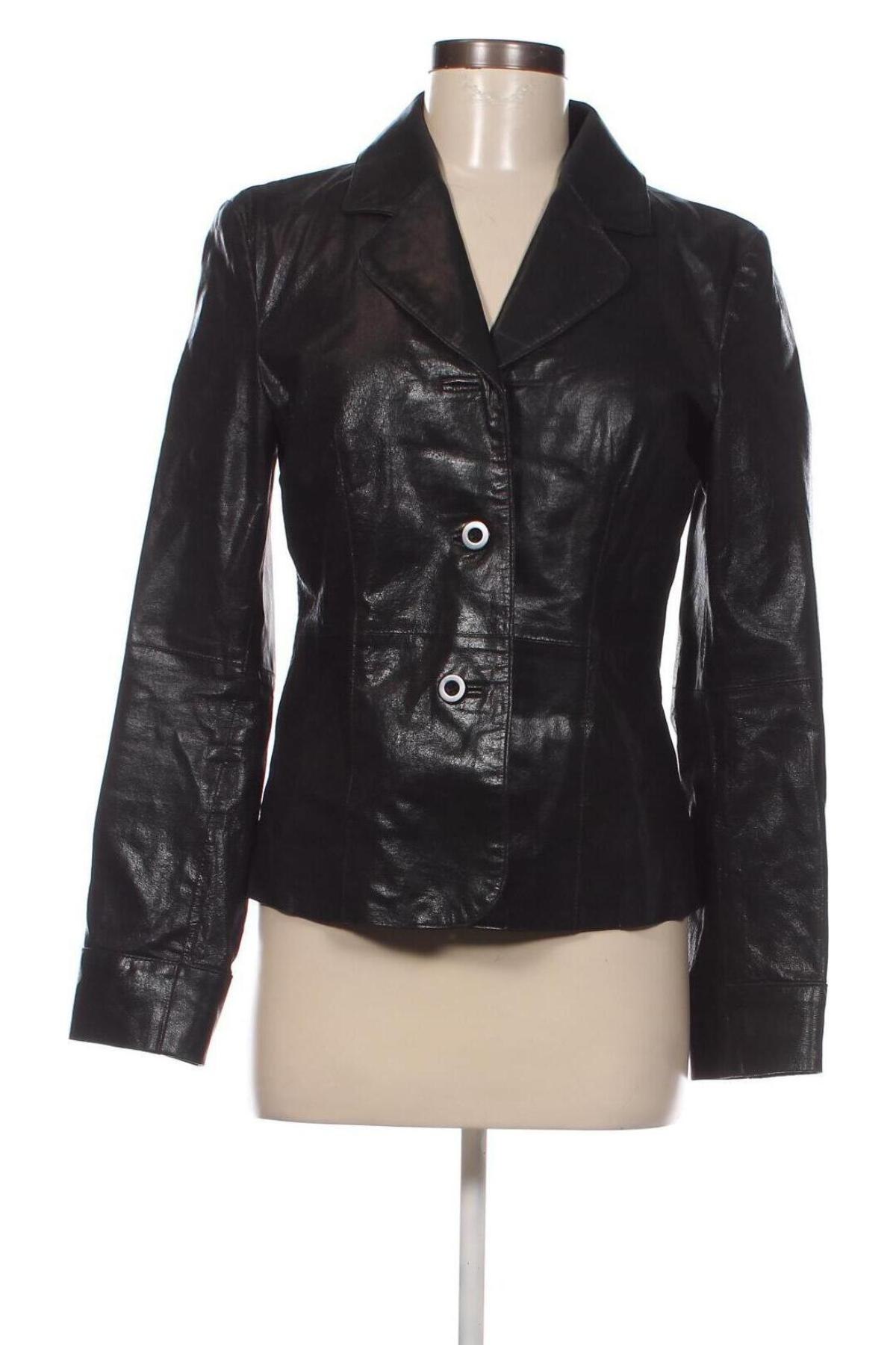 Damen Lederjacke Jdy, Größe M, Farbe Schwarz, Preis 47,32 €