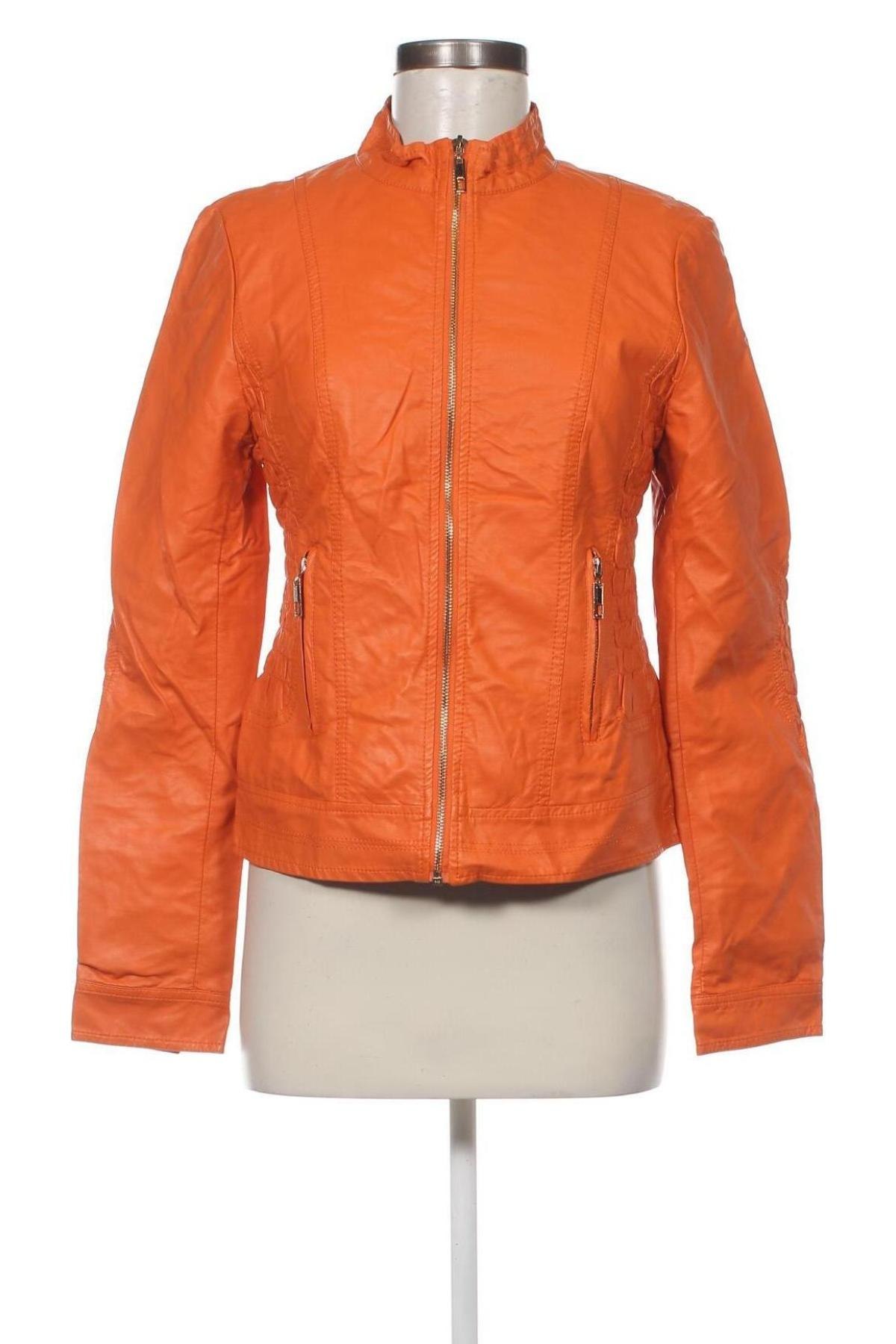 Dámska kožená bunda  L&d, Veľkosť M, Farba Oranžová, Cena  37,69 €