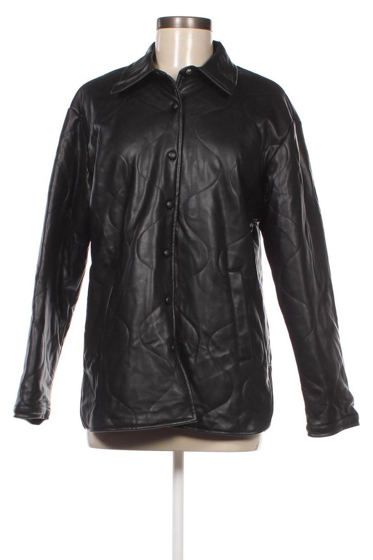 Dámská kožená bunda  Pull&Bear, Velikost S, Barva Černá, Cena  633,00 Kč