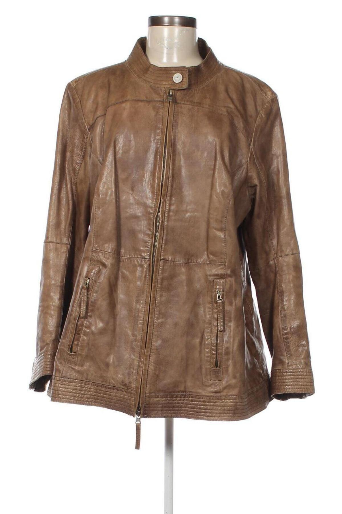 Dámska kožená bunda  S.Oliver, Veľkosť XL, Farba Béžová, Cena  69,74 €