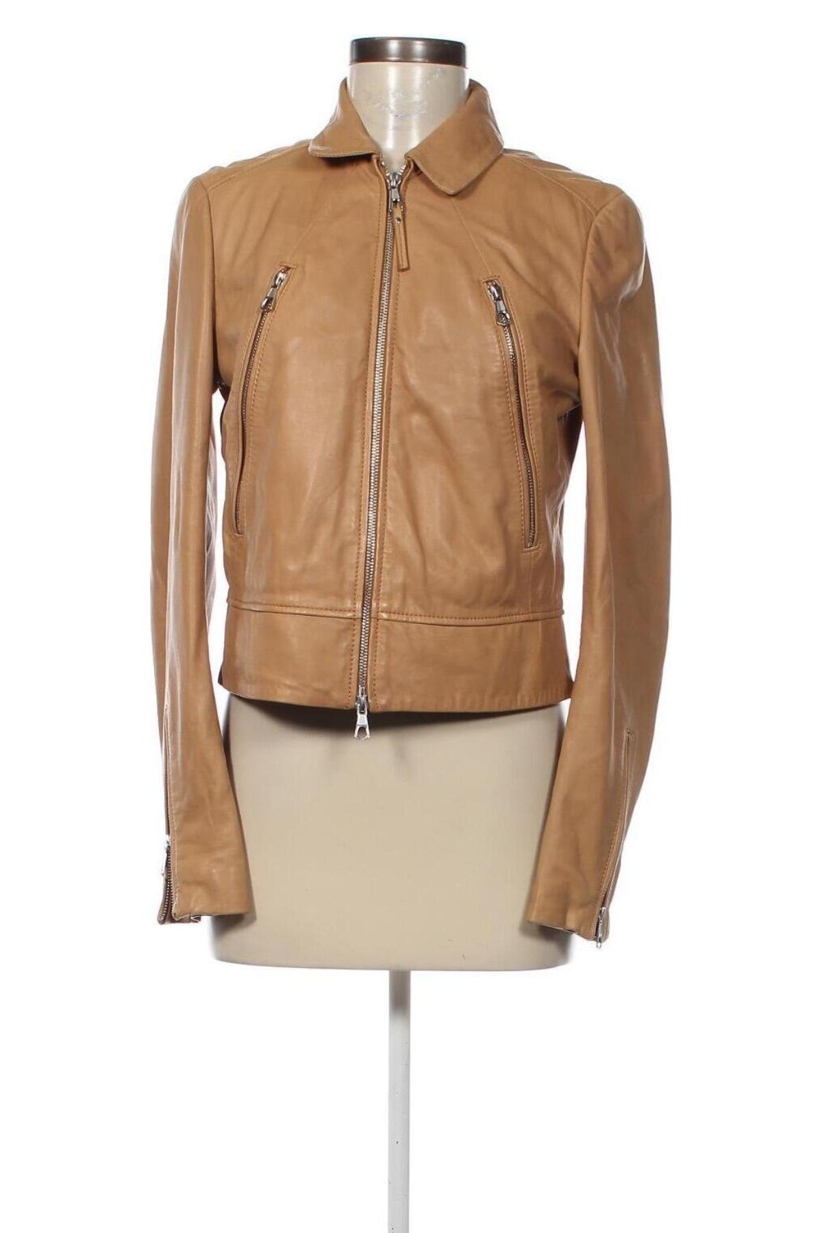 Dámska kožená bunda  Set, Veľkosť M, Farba Béžová, Cena  52,80 €