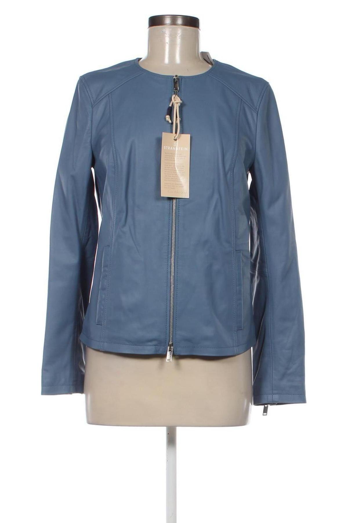 Damen Lederjacke Strandfein, Größe S, Farbe Blau, Preis 75,71 €