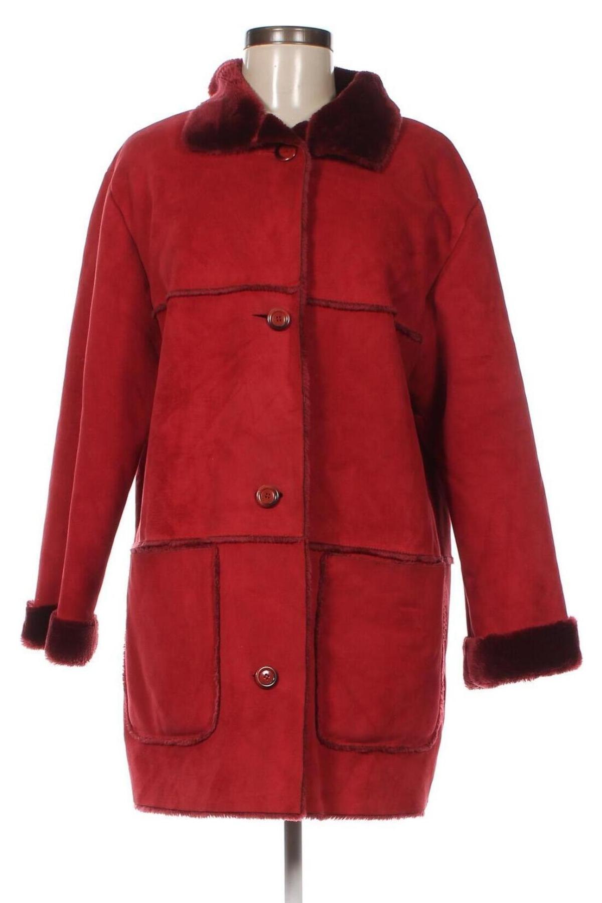 Дамско палто, Размер M, Цвят Червен, Цена 51,36 лв.