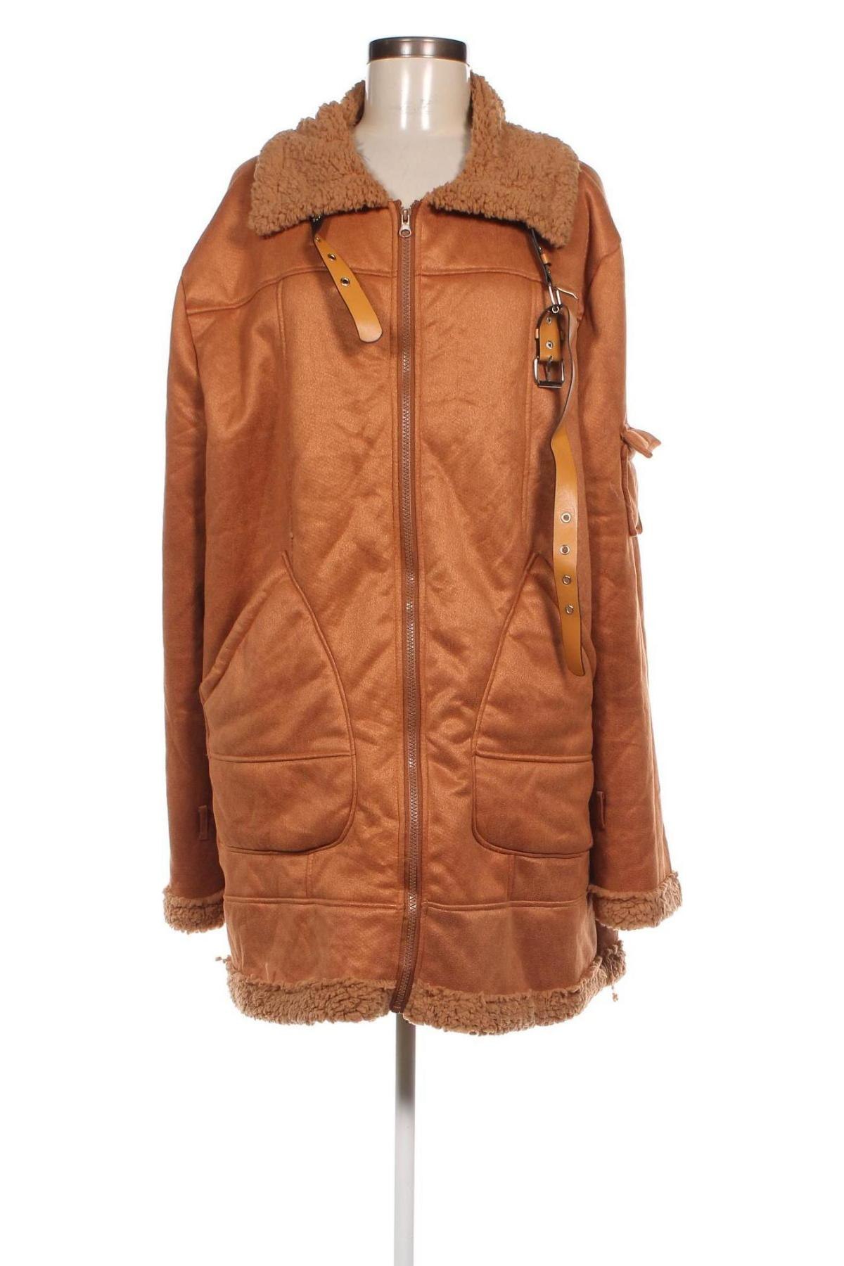 Дамско палто, Размер XXL, Цвят Кафяв, Цена 21,40 лв.