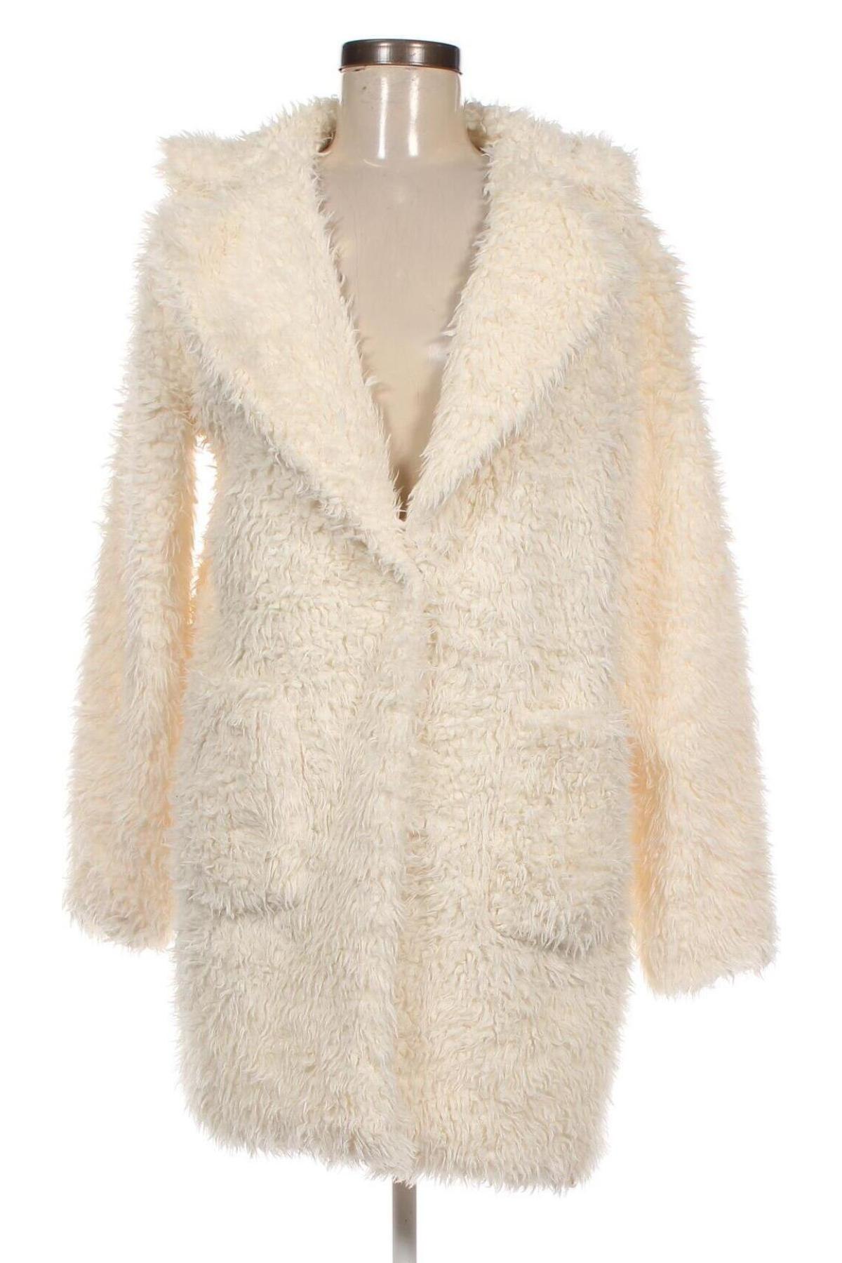 Γυναικείο παλτό Amisu, Μέγεθος M, Χρώμα Εκρού, Τιμή 33,76 €