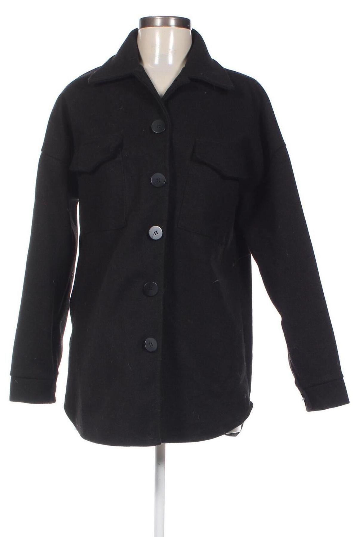 Дамско палто Boohoo, Размер M, Цвят Черен, Цена 12,80 лв.