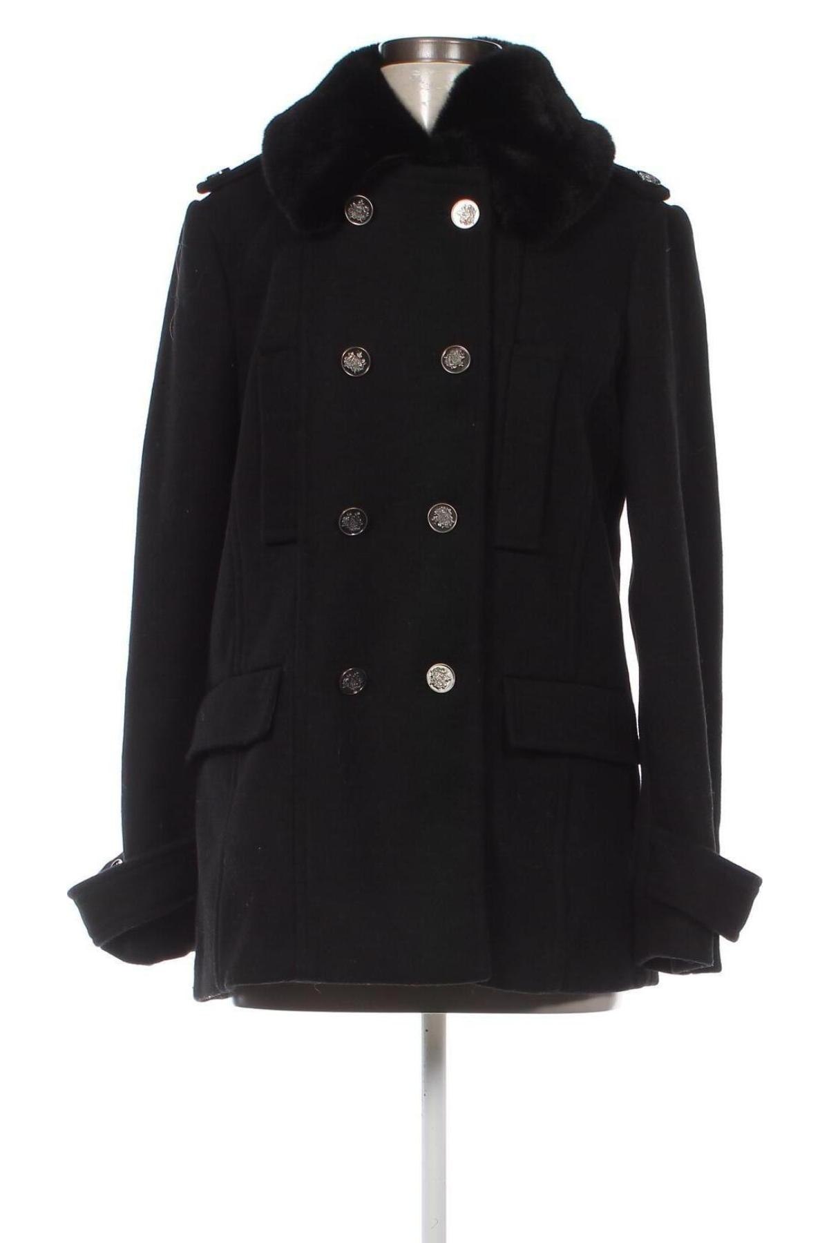 Дамско палто Cache Cache, Размер M, Цвят Черен, Цена 51,36 лв.