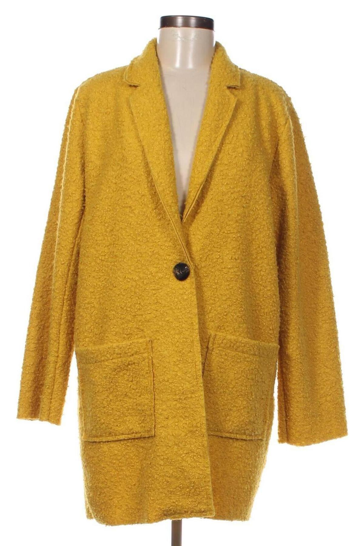 Дамско палто Colloseum, Размер M, Цвят Жълт, Цена 53,50 лв.