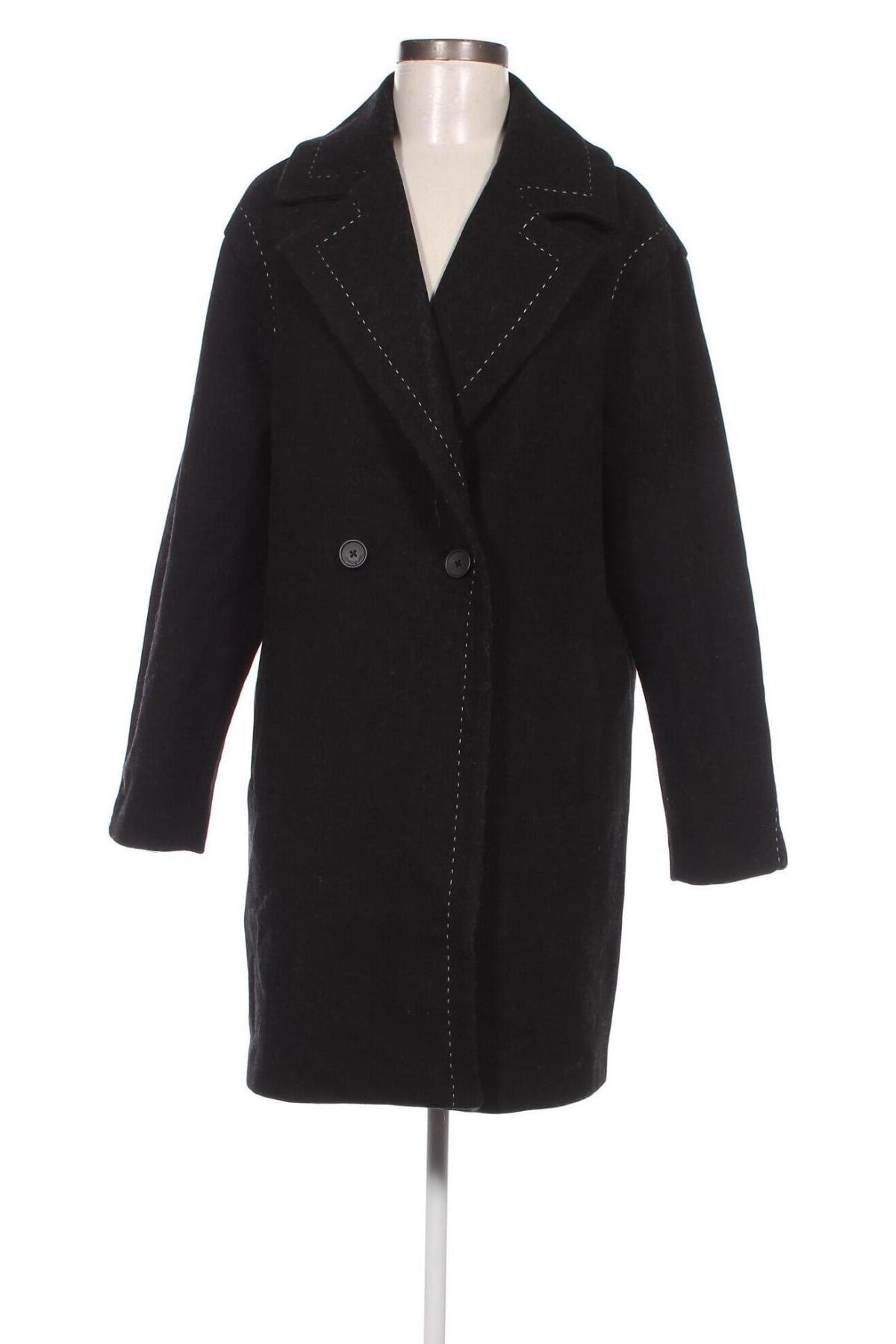 Дамско палто Desigual, Размер M, Цвят Черен, Цена 479,00 лв.
