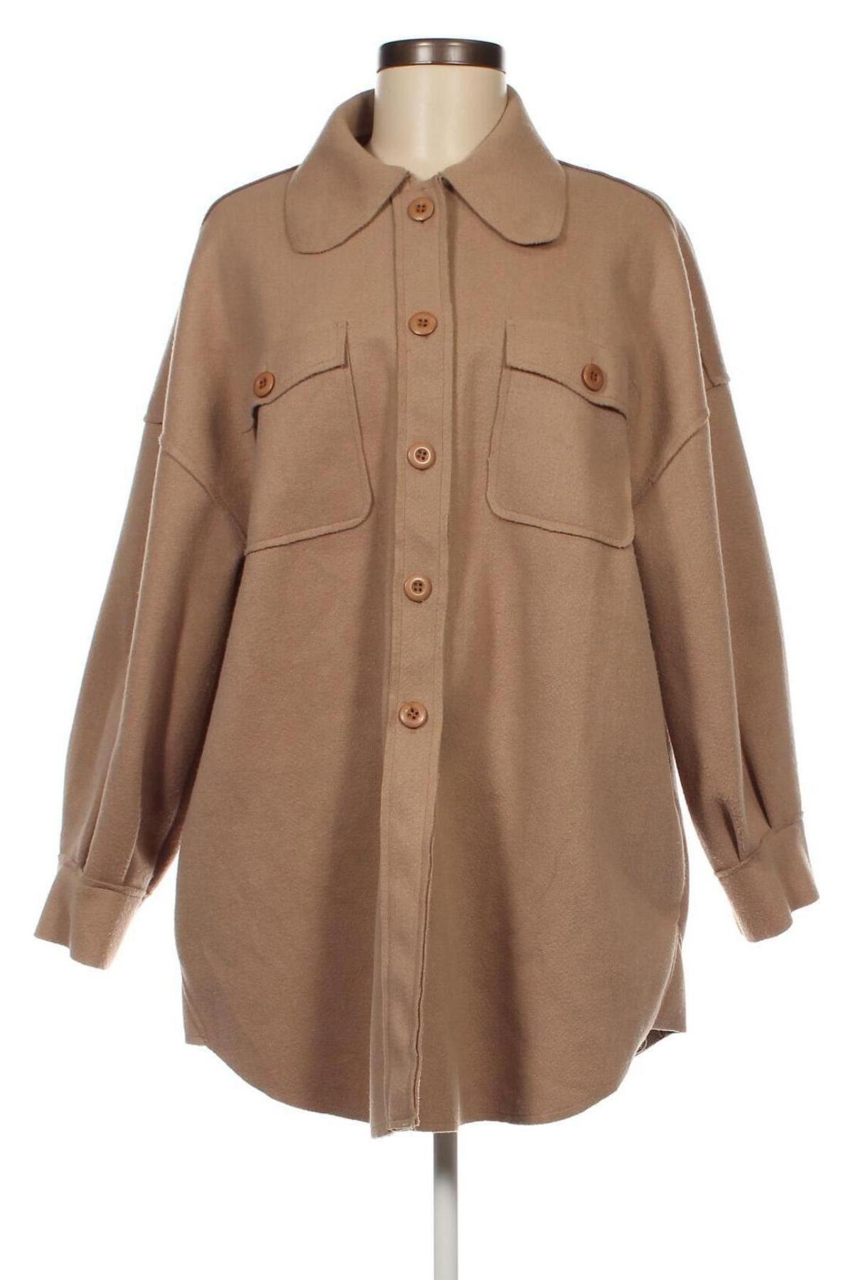 Γυναικείο παλτό Dore Dore, Μέγεθος L, Χρώμα  Μπέζ, Τιμή 8,35 €