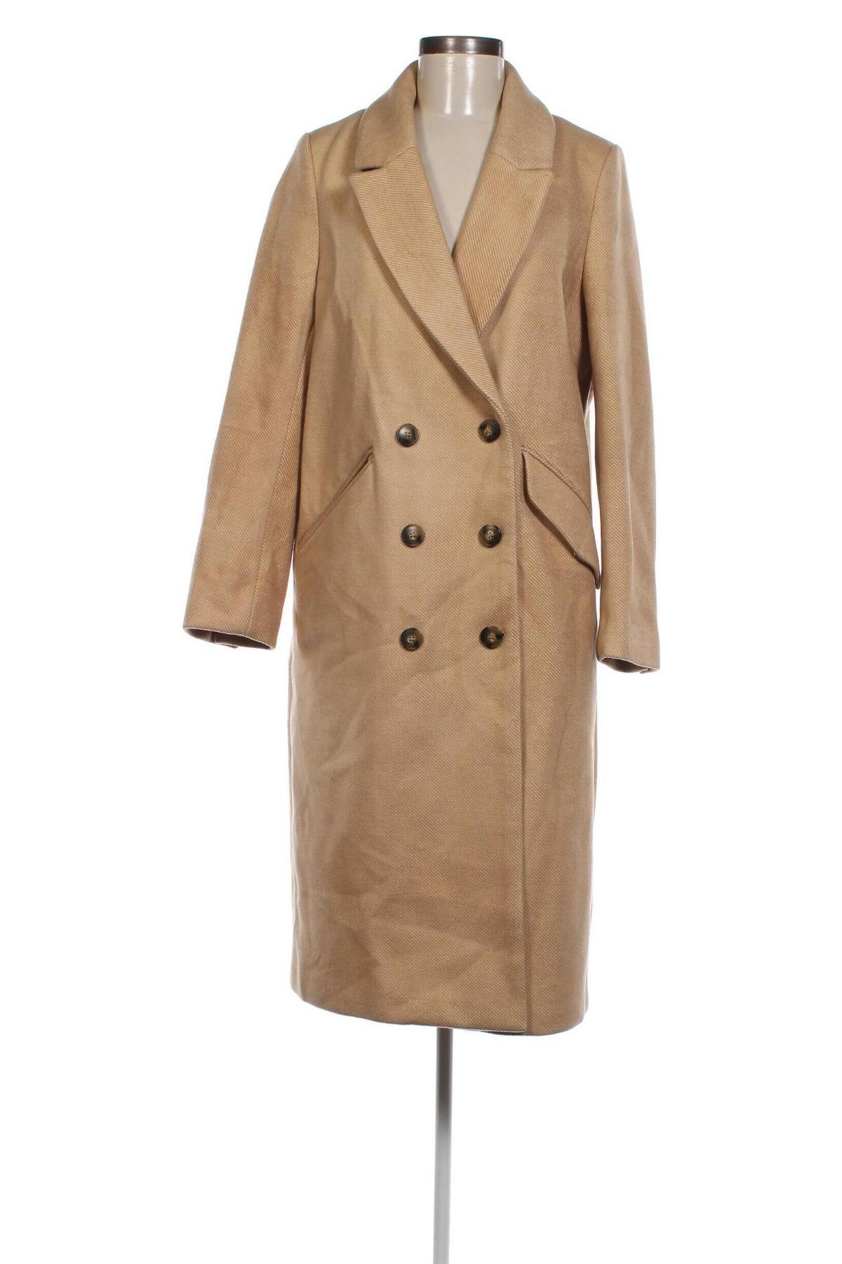 Дамско палто H&M, Размер M, Цвят Бежов, Цена 53,50 лв.