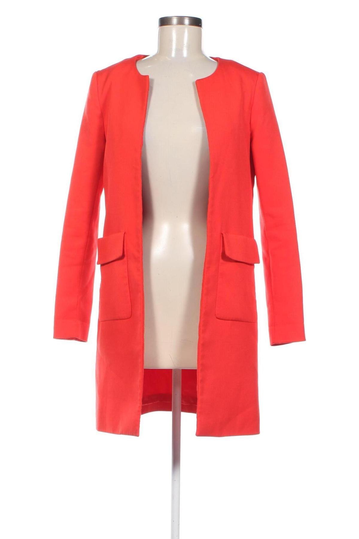 Дамско палто H&M, Размер XS, Цвят Червен, Цена 54,57 лв.