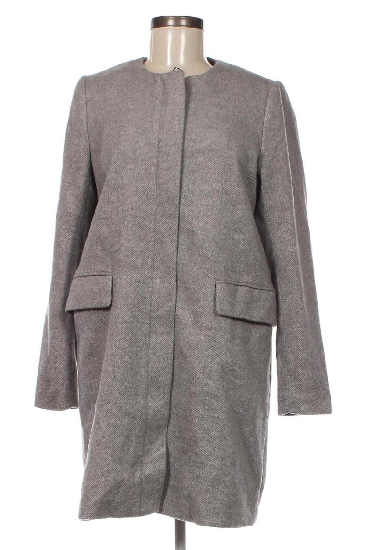 Дамско палто H&M, Размер M, Цвят Сив, Цена 70,52 лв.