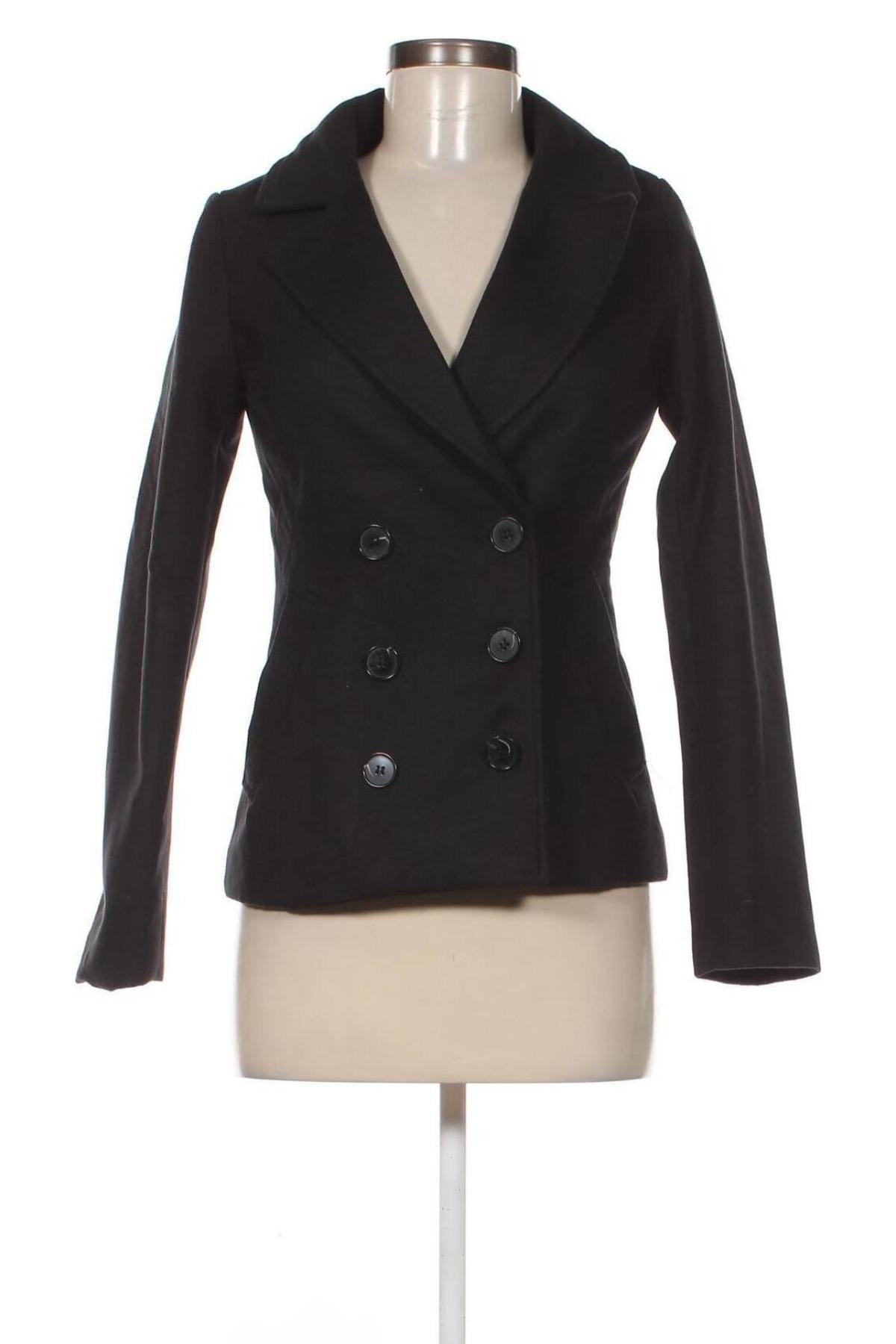Γυναικείο παλτό H&M Divided, Μέγεθος XS, Χρώμα Μαύρο, Τιμή 35,74 €