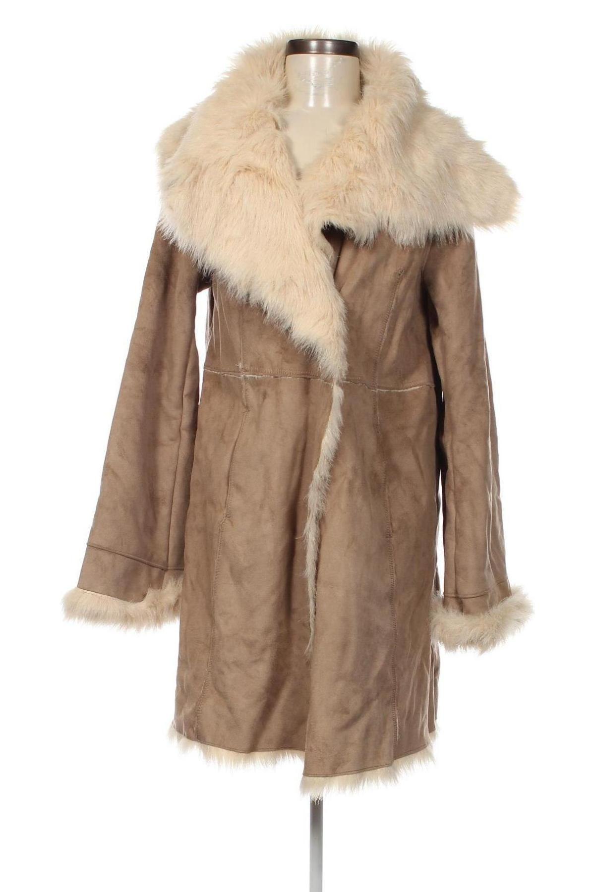 Дамско палто Kookai, Размер L, Цвят Бежов, Цена 51,84 лв.