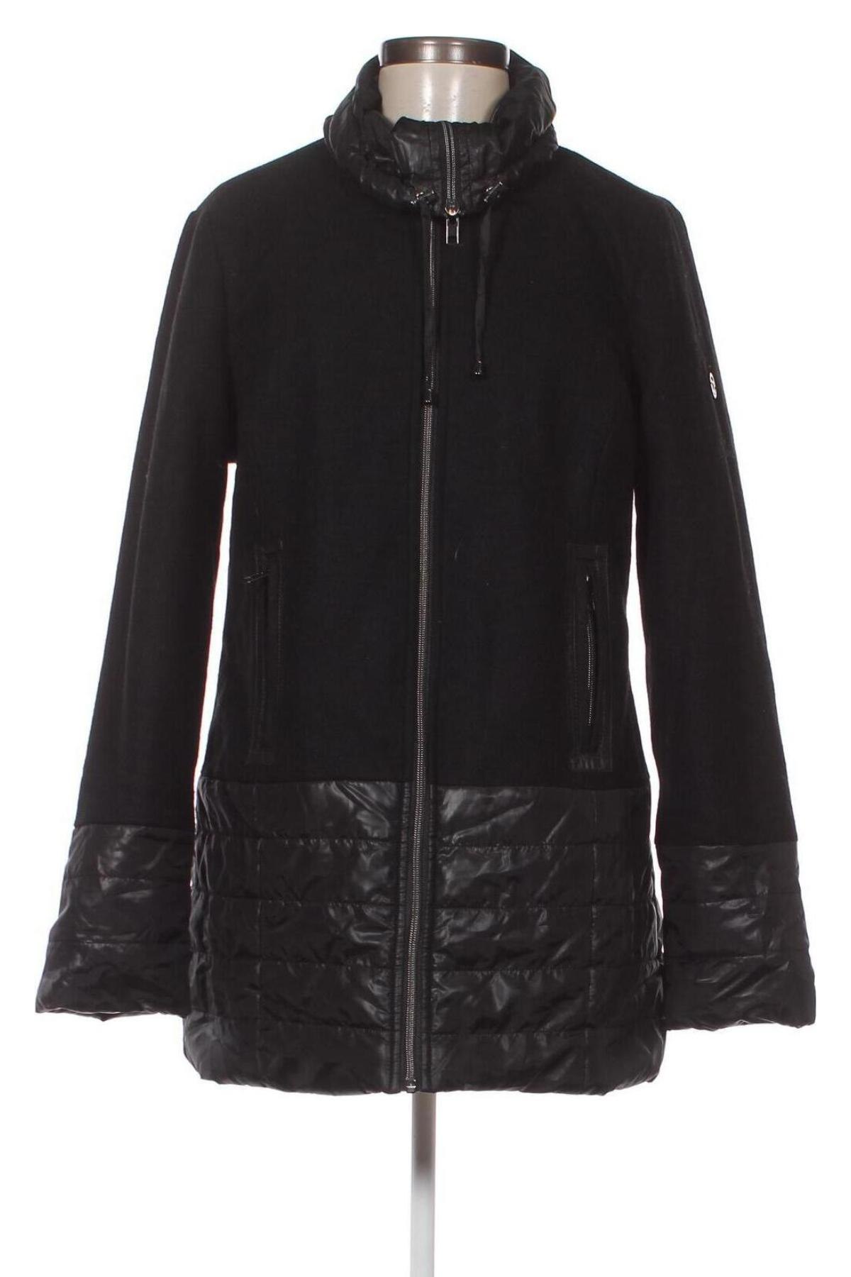 Дамско палто Laura Torelli, Размер M, Цвят Черен, Цена 22,47 лв.
