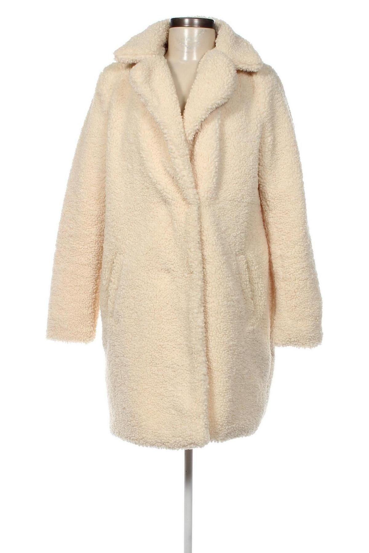 Дамско палто Noisy May, Размер L, Цвят Екрю, Цена 57,78 лв.