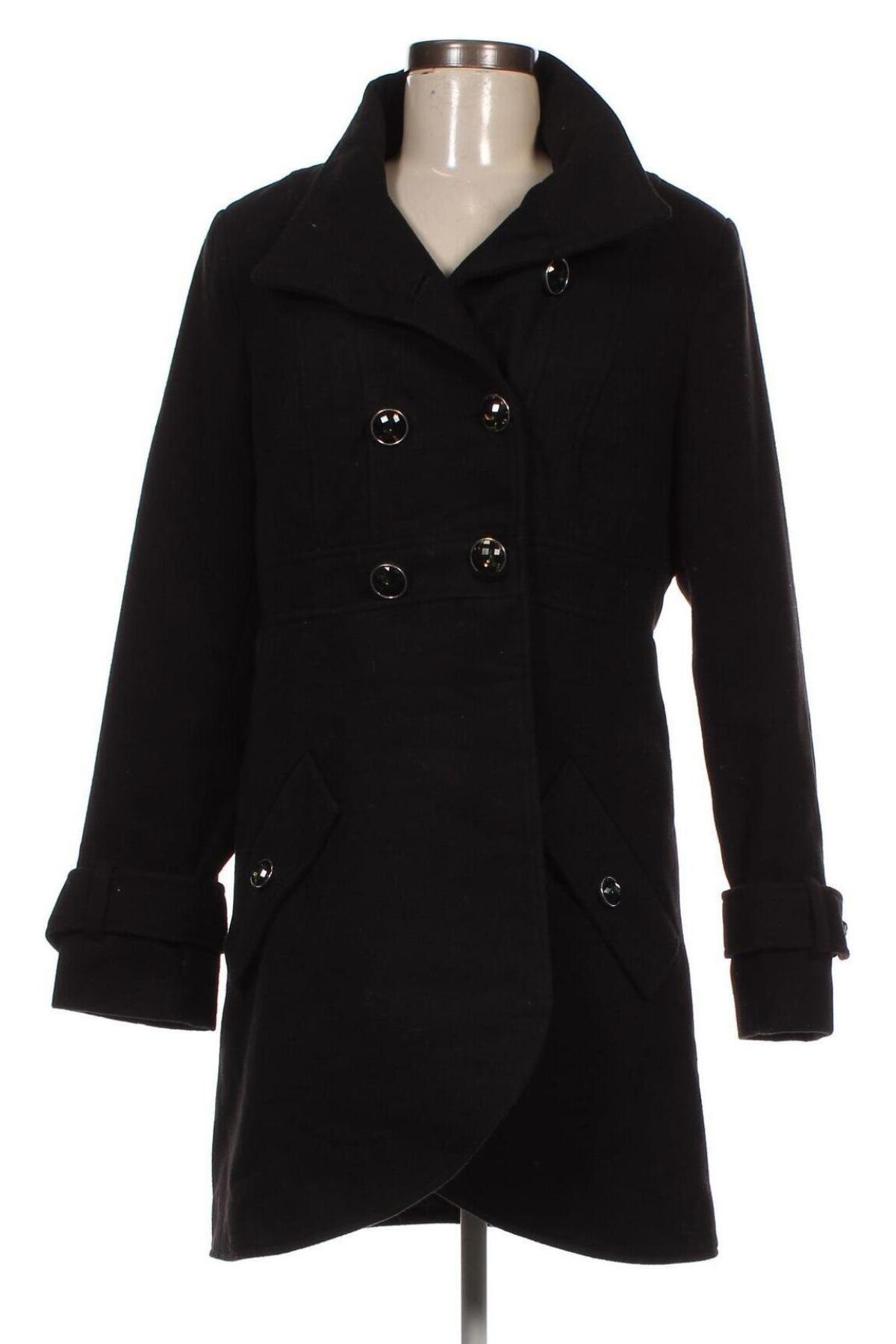 Дамско палто Rainbow, Размер M, Цвят Черен, Цена 51,36 лв.