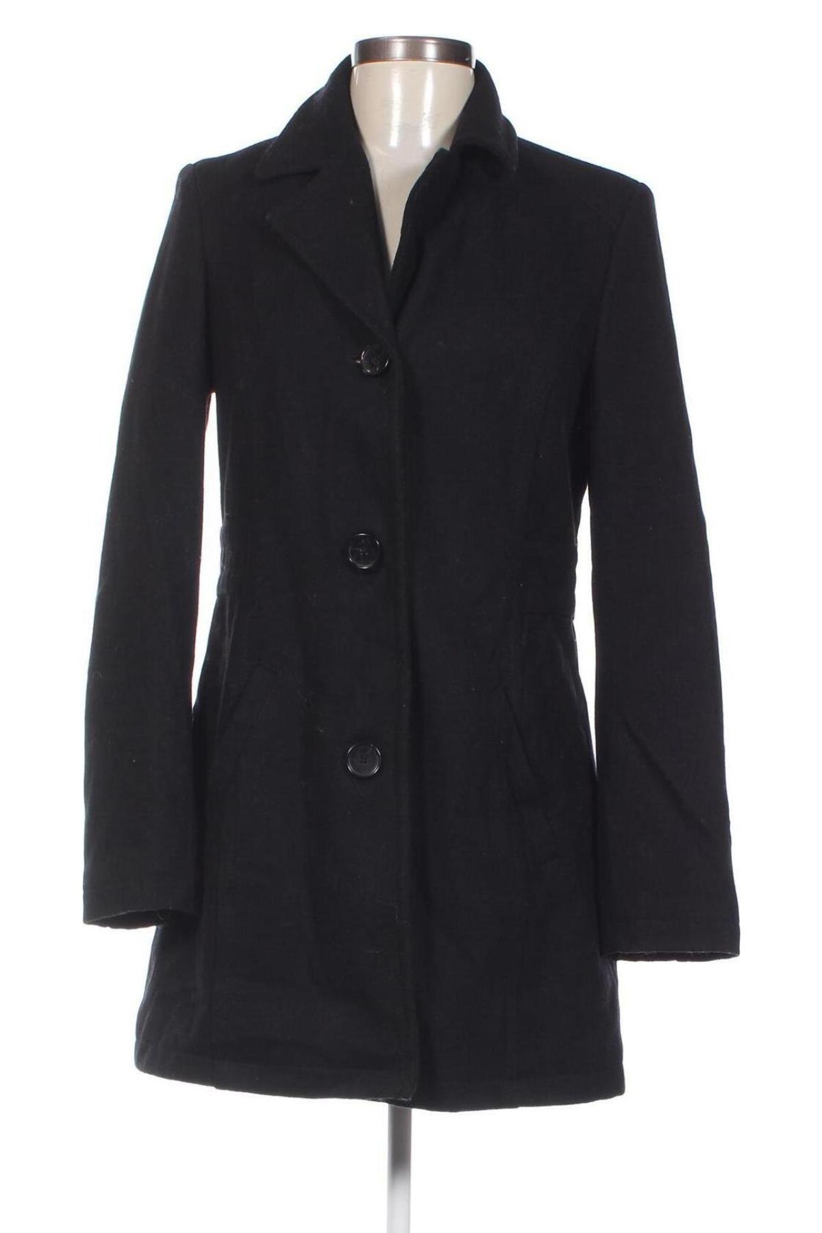 Дамско палто S.Oliver, Размер S, Цвят Черен, Цена 54,00 лв.