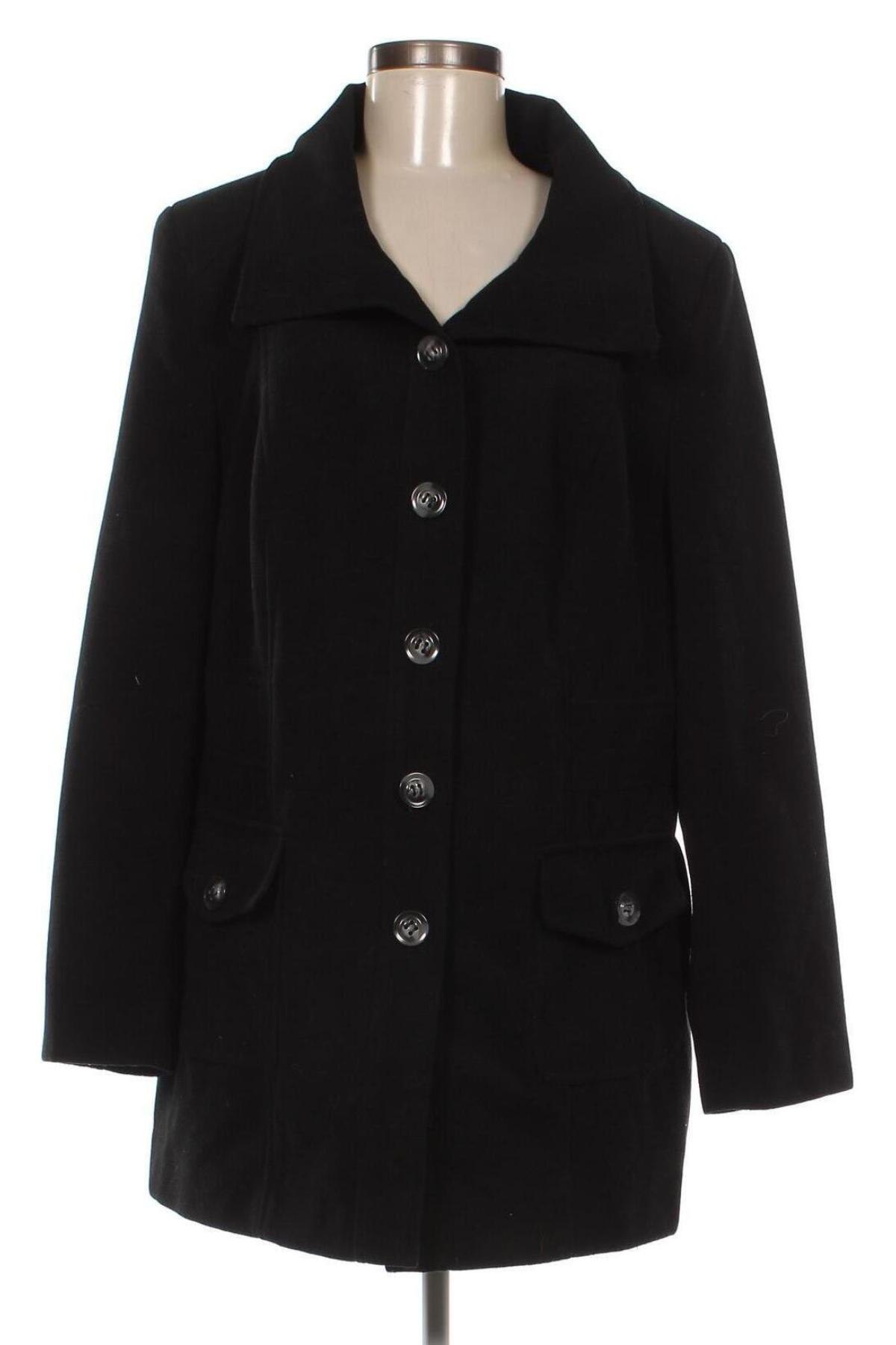 Γυναικείο παλτό Sheego, Μέγεθος XL, Χρώμα Μαύρο, Τιμή 31,77 €