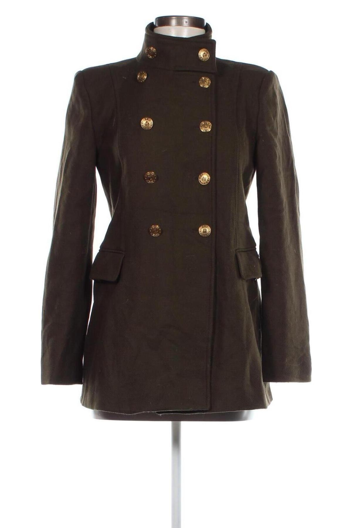 Palton de femei Zara, Mărime M, Culoare Verde, Preț 154,61 Lei