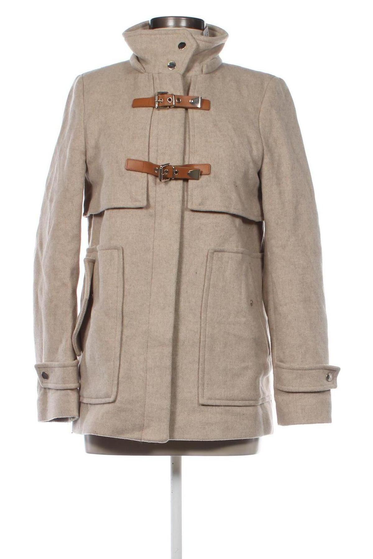 Palton de femei Zara, Mărime M, Culoare Bej, Preț 36,88 Lei