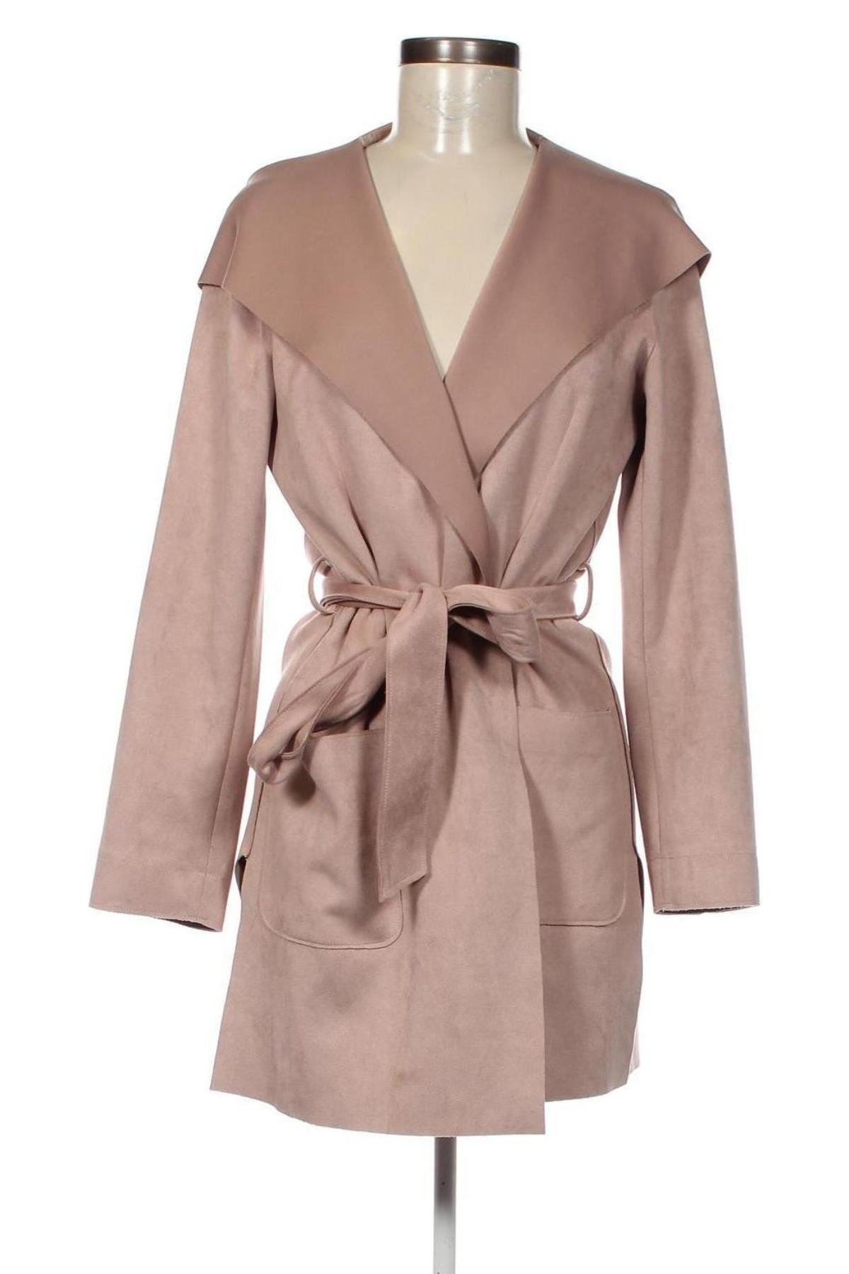 Дамско палто Zara, Размер XS, Цвят Розов, Цена 22,56 лв.
