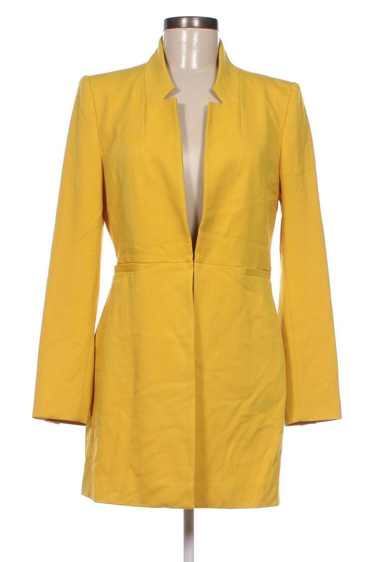 Дамско палто Zara, Размер M, Цвят Жълт, Цена 47,00 лв.