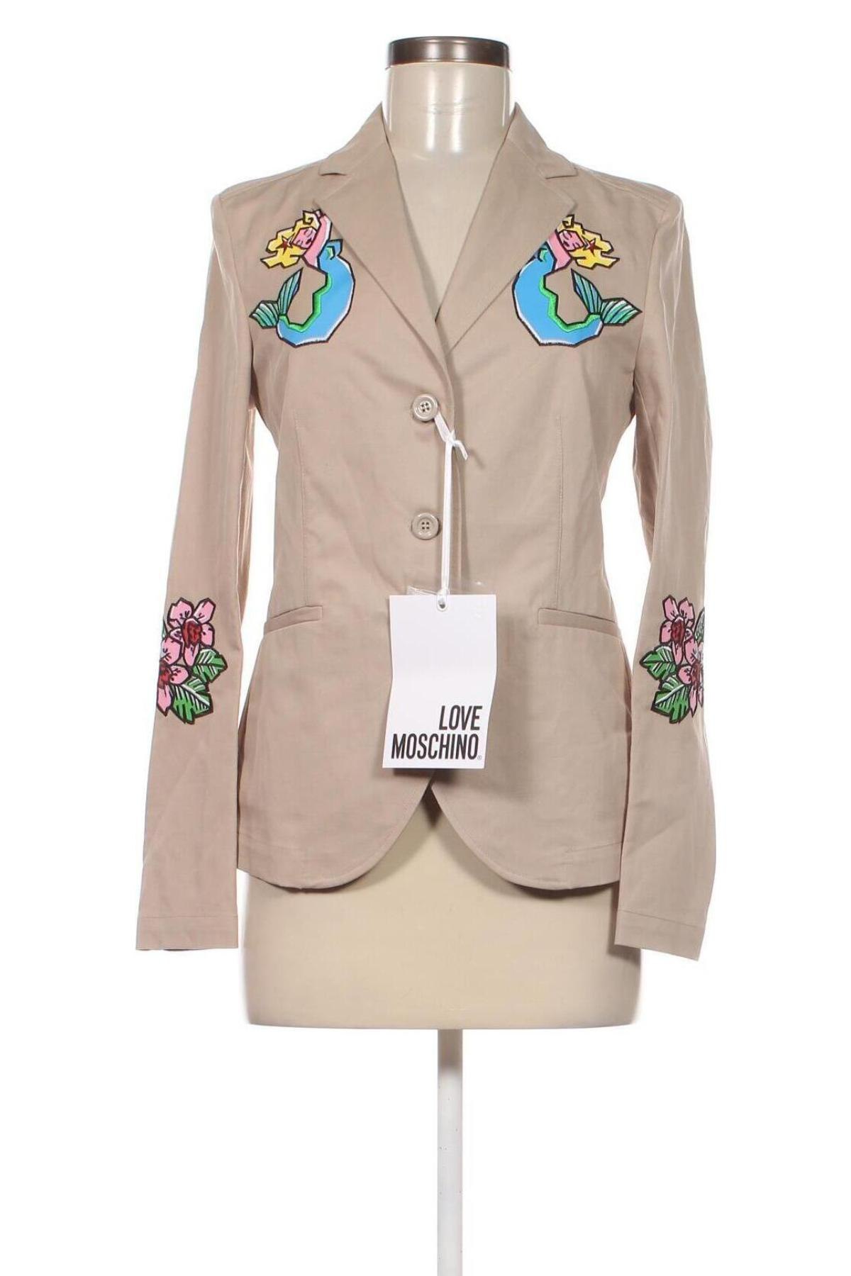 Γυναικείο σακάκι Love Moschino, Μέγεθος S, Χρώμα  Μπέζ, Τιμή 199,48 €