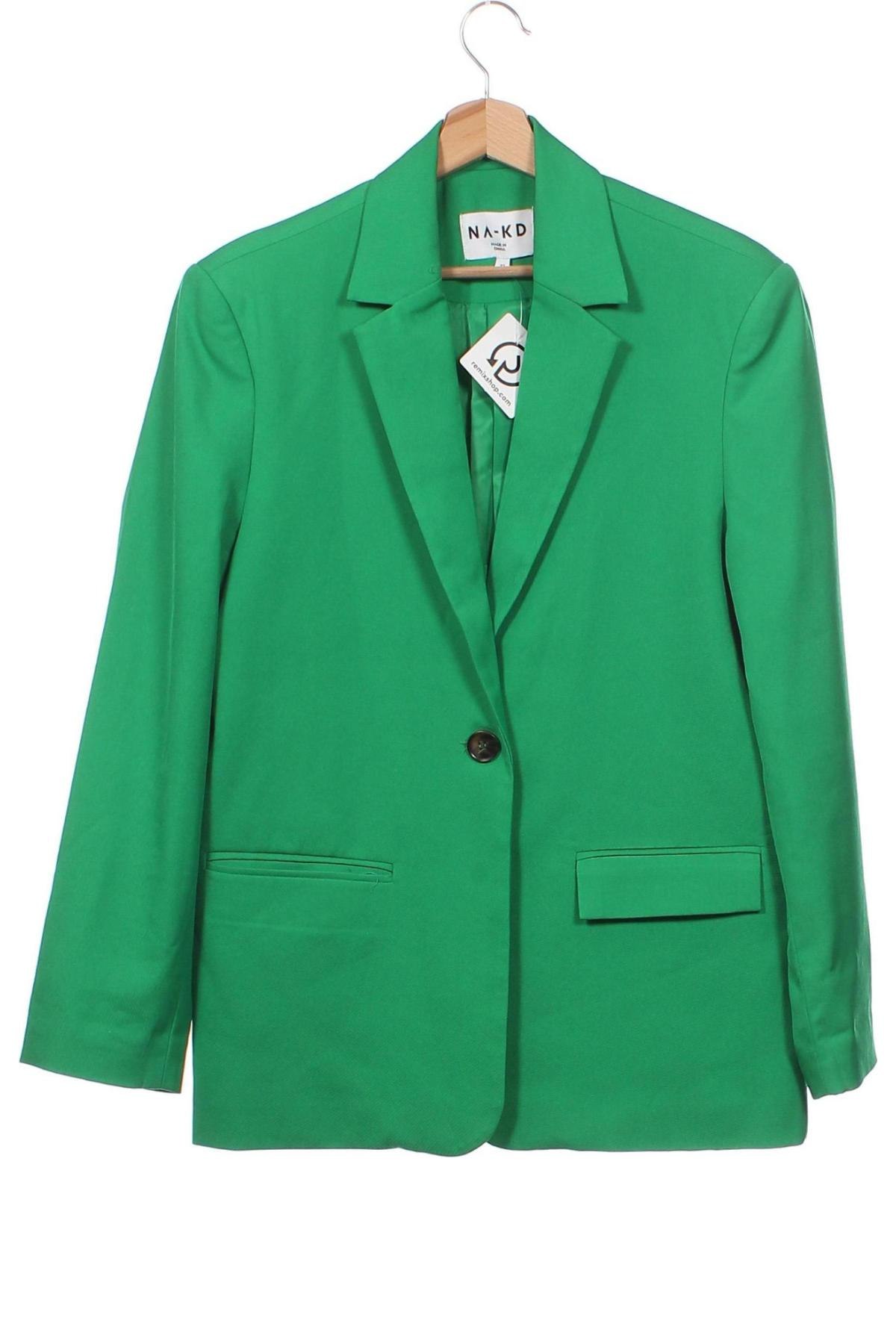 Γυναικείο σακάκι NA-KD, Μέγεθος XXS, Χρώμα Πράσινο, Τιμή 27,07 €