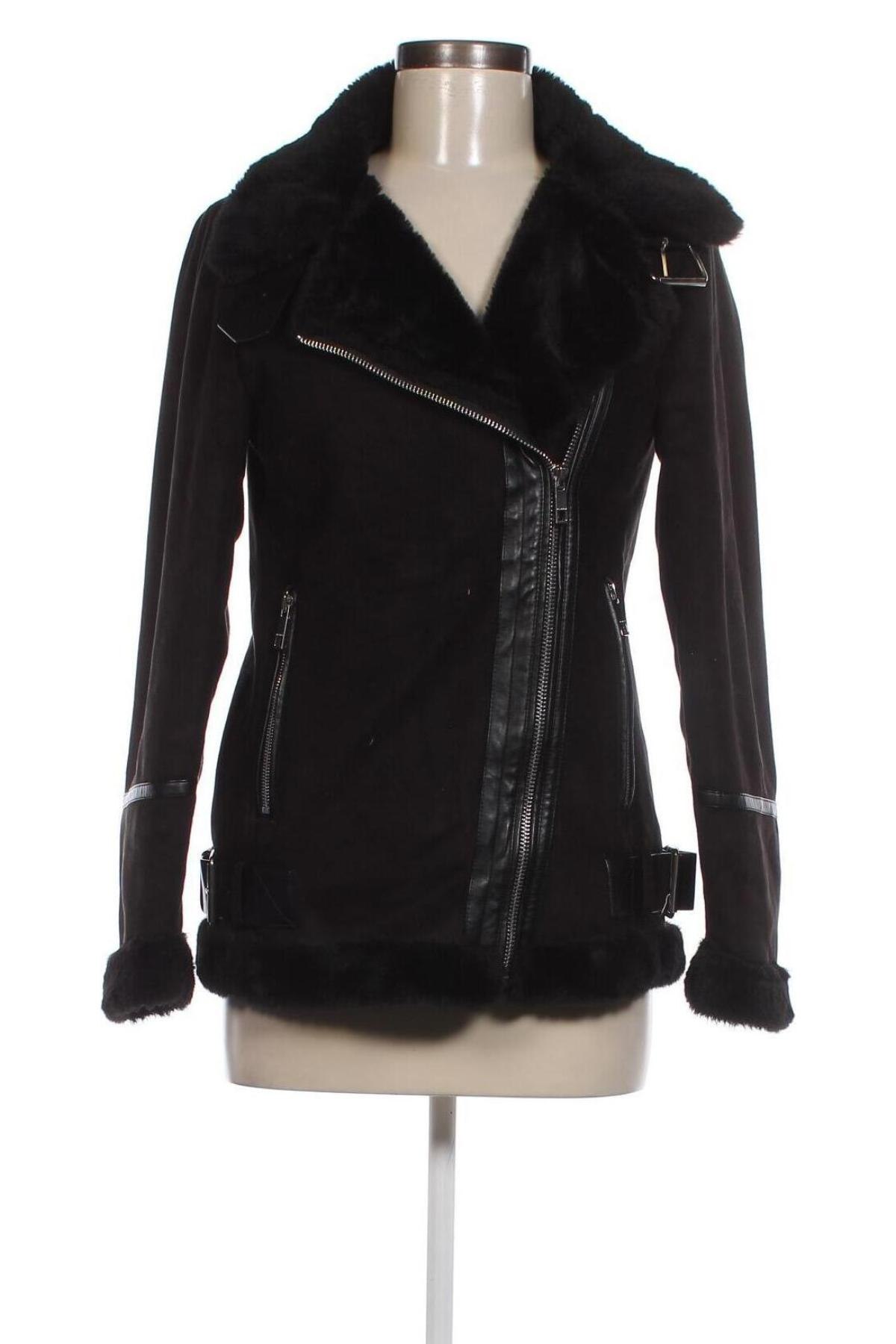 Γυναικείο μπουφάν Pull&Bear, Μέγεθος XS, Χρώμα Μαύρο, Τιμή 21,53 €