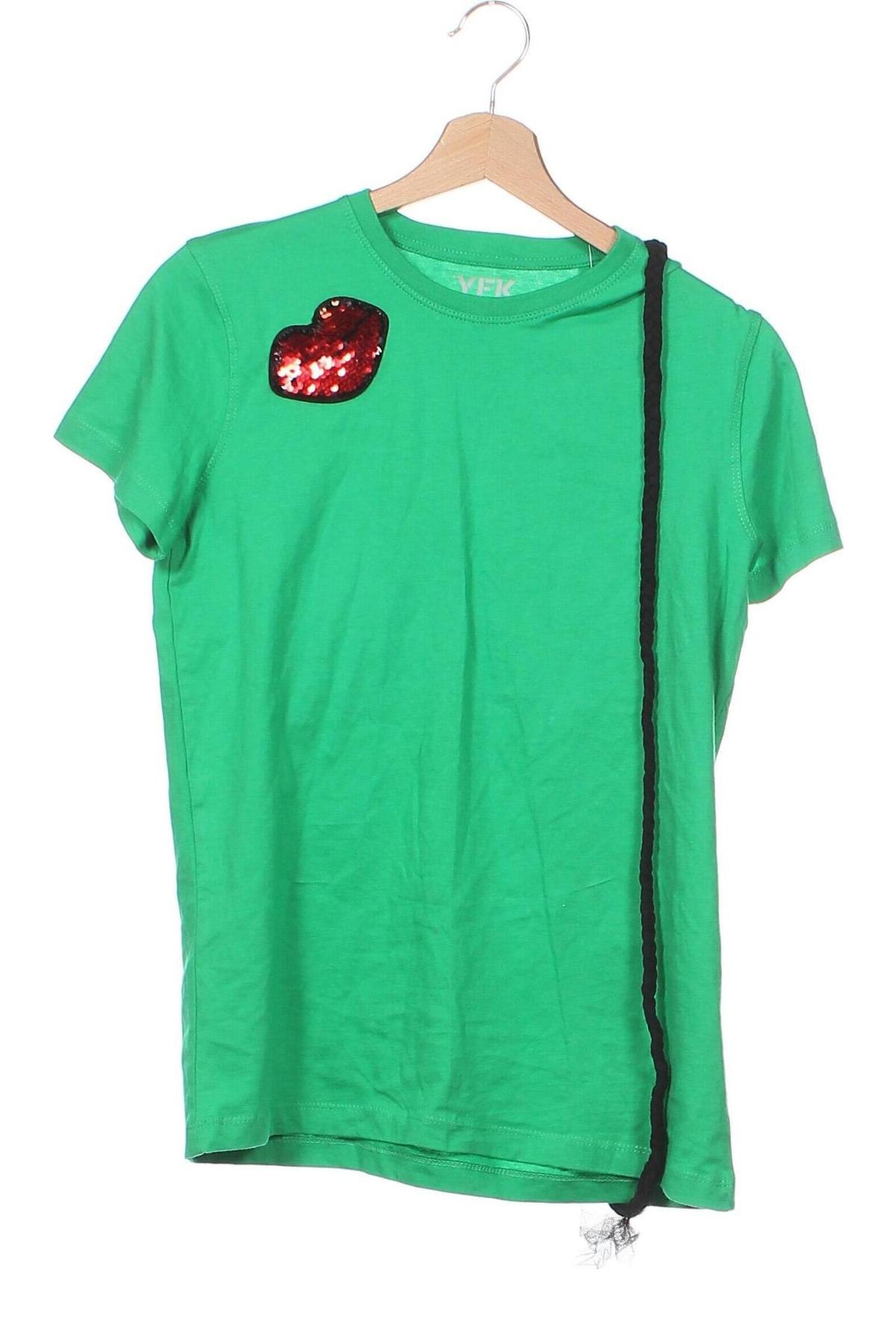 Bluză pentru copii Y.F.K., Mărime 12-13y/ 158-164 cm, Culoare Verde, Preț 15,61 Lei