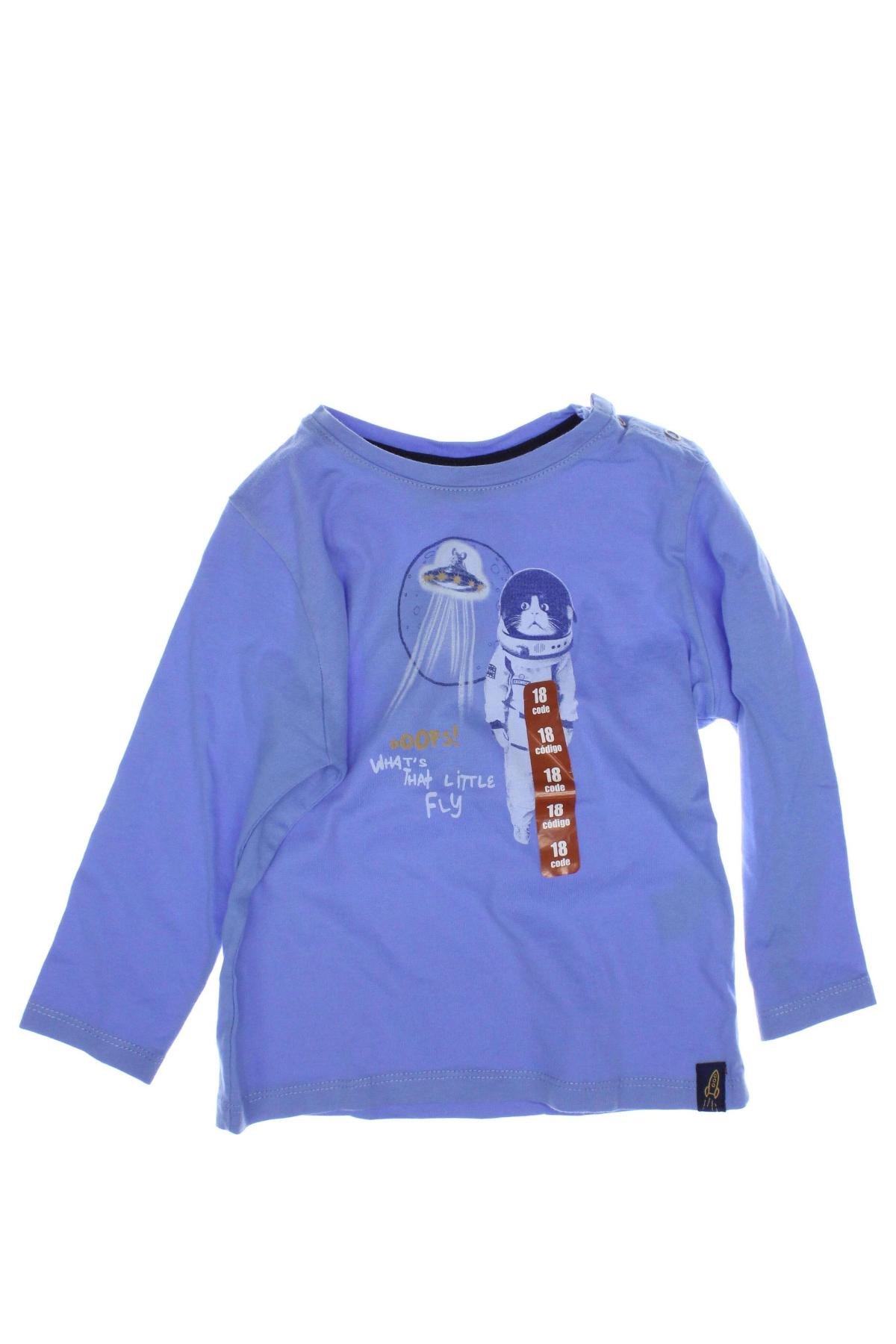 Bluză pentru copii Zara, Mărime 12-18m/ 80-86 cm, Culoare Albastru, Preț 20,70 Lei