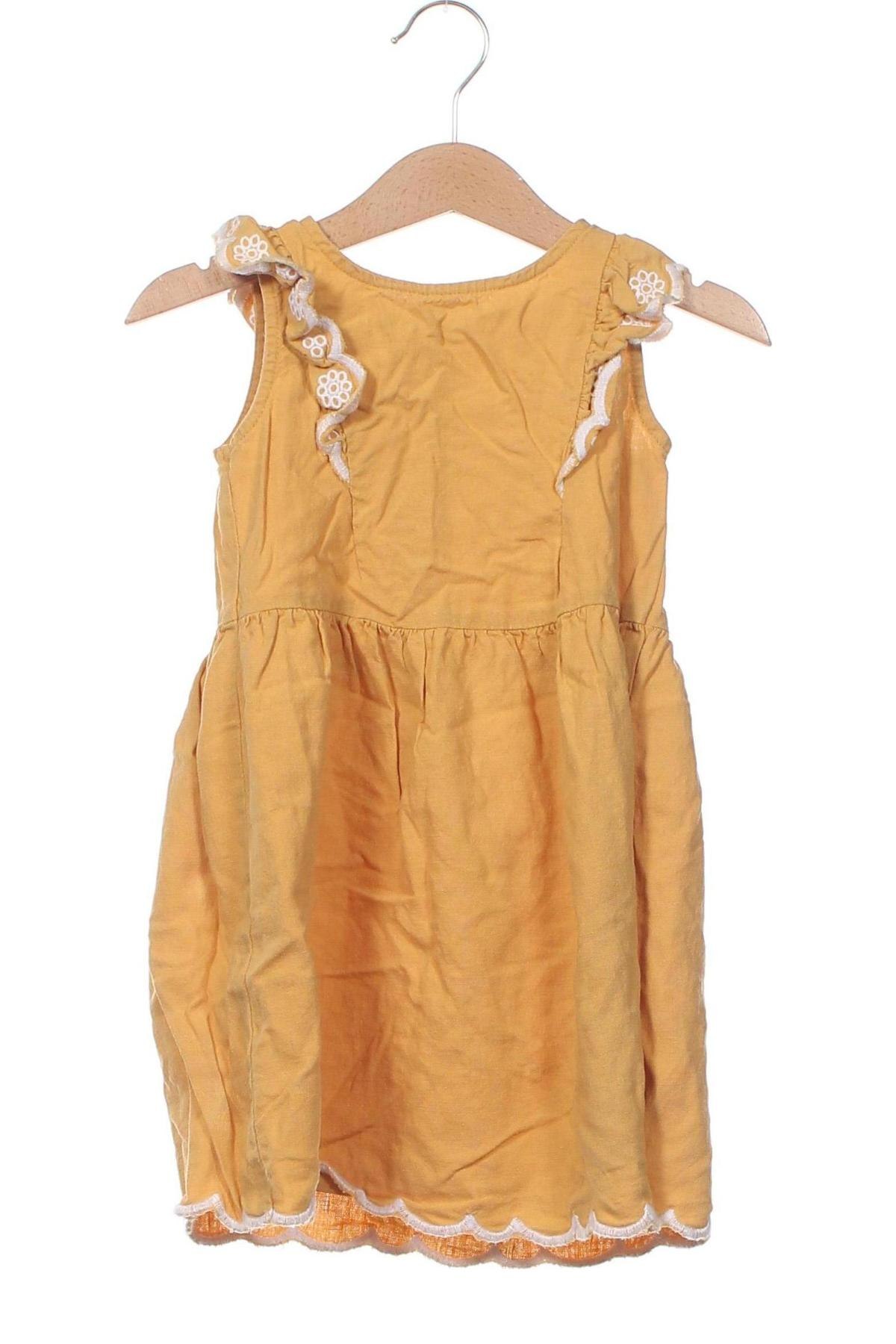 Детска рокля, Размер 3-4y/ 104-110 см, Цвят Жълт, Цена 18,82 лв.