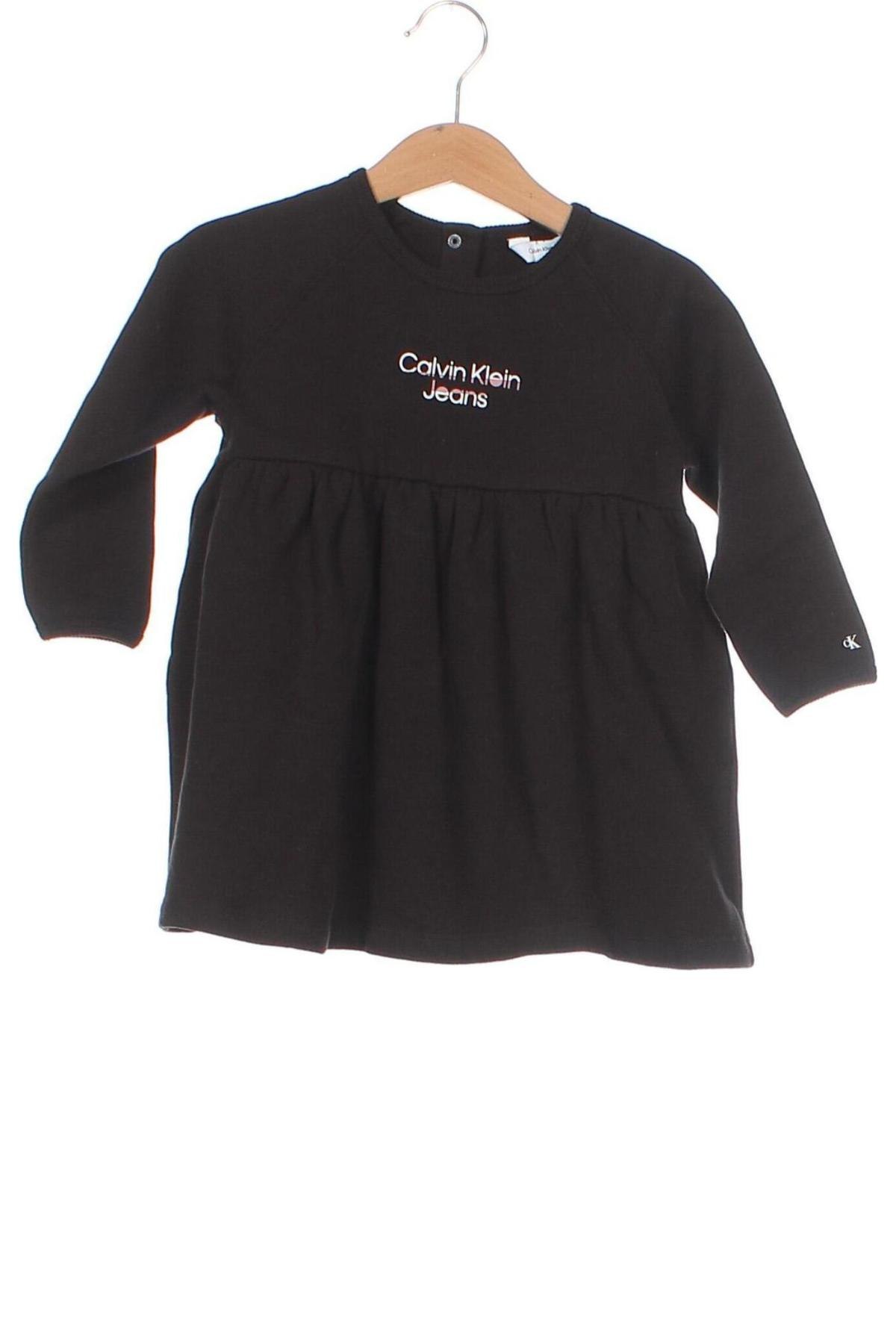 Dziecięca sukienka Calvin Klein Jeans, Rozmiar 9-12m/ 74-80 cm, Kolor Czarny, Cena 290,53 zł