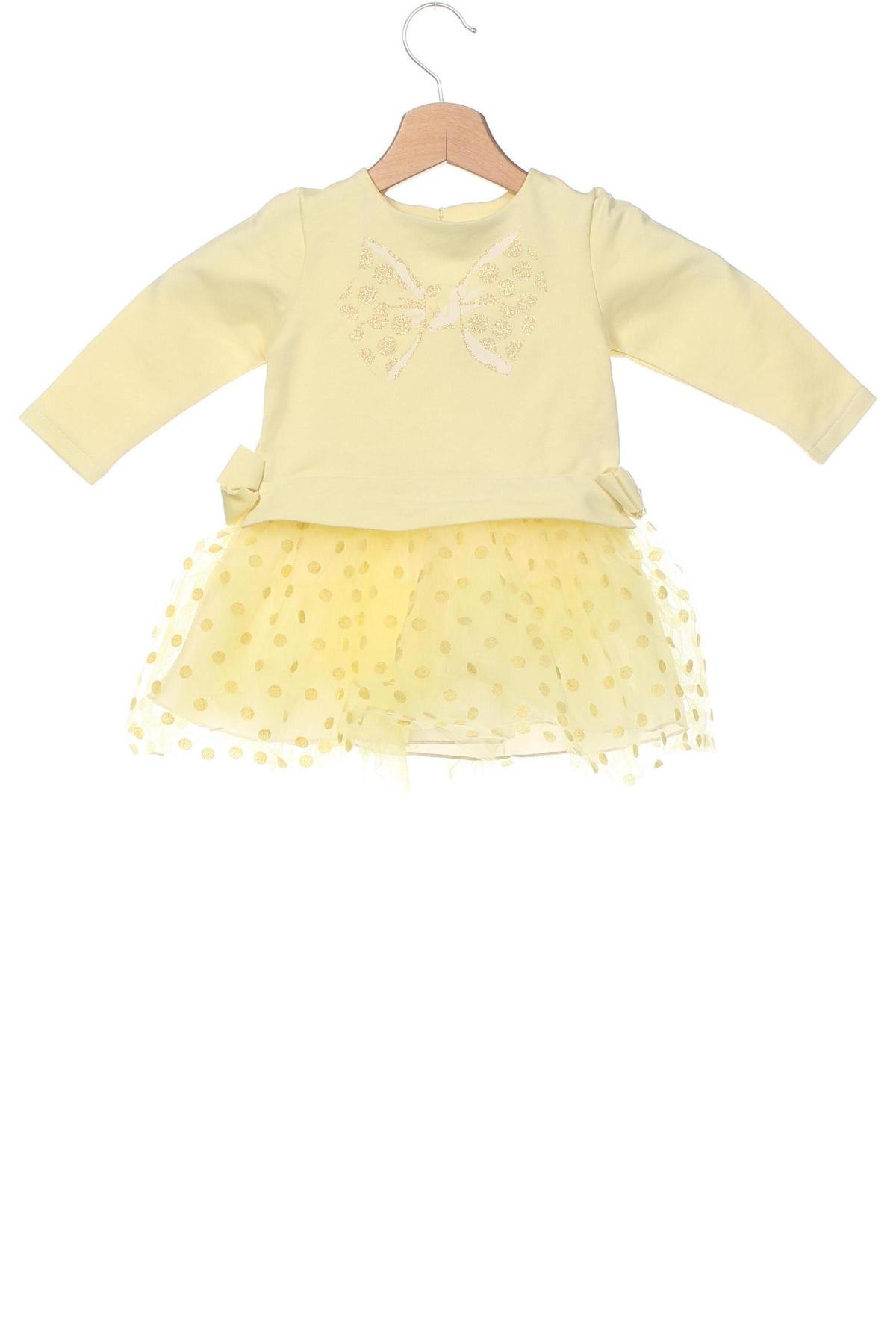 Παιδικό φόρεμα Contrast, Μέγεθος 12-18m/ 80-86 εκ., Χρώμα Κίτρινο, Τιμή 9,13 €