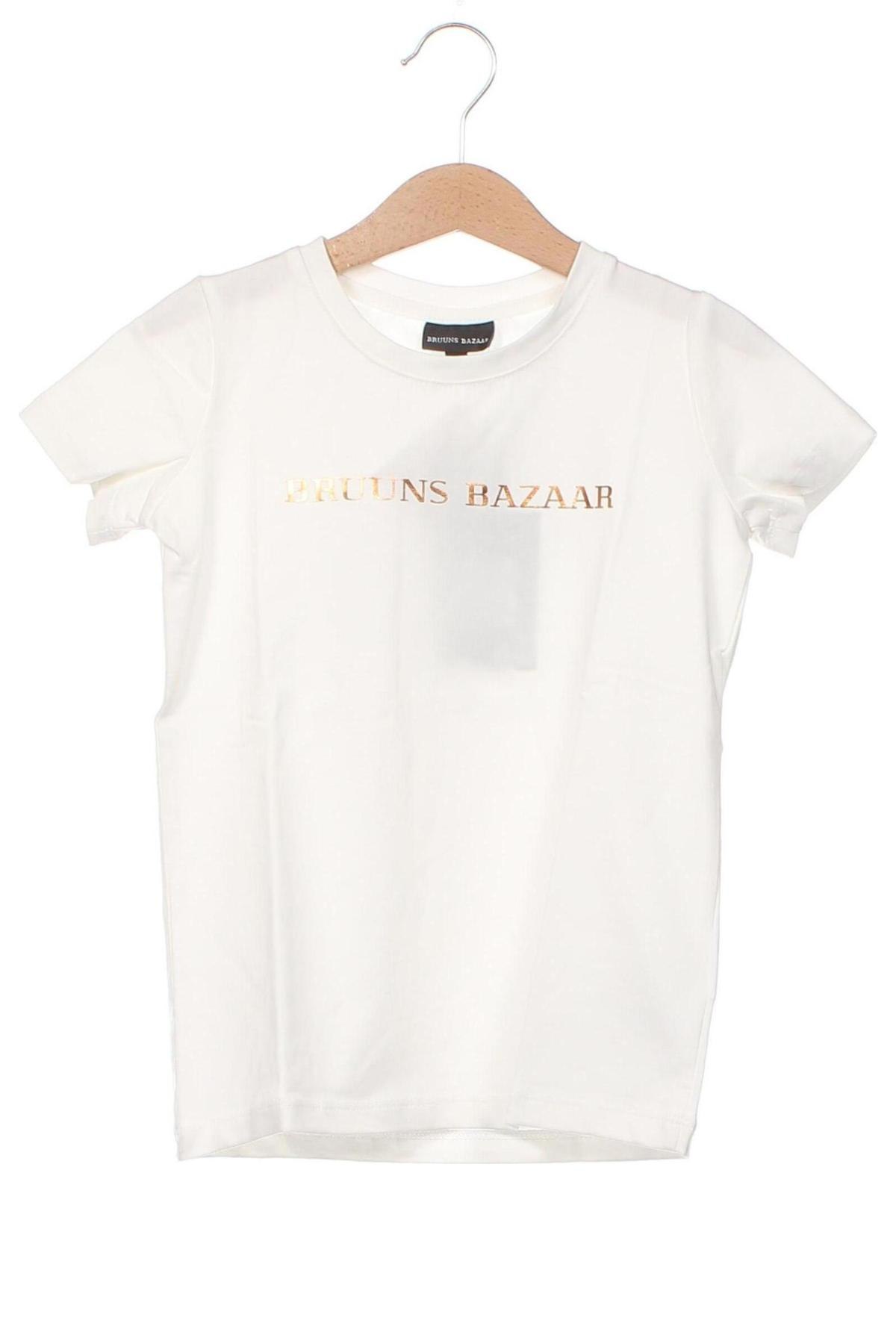 Dziecięcy T-shirt Bruuns Bazaar, Rozmiar 5-6y/ 116-122 cm, Kolor Biały, Cena 67,65 zł