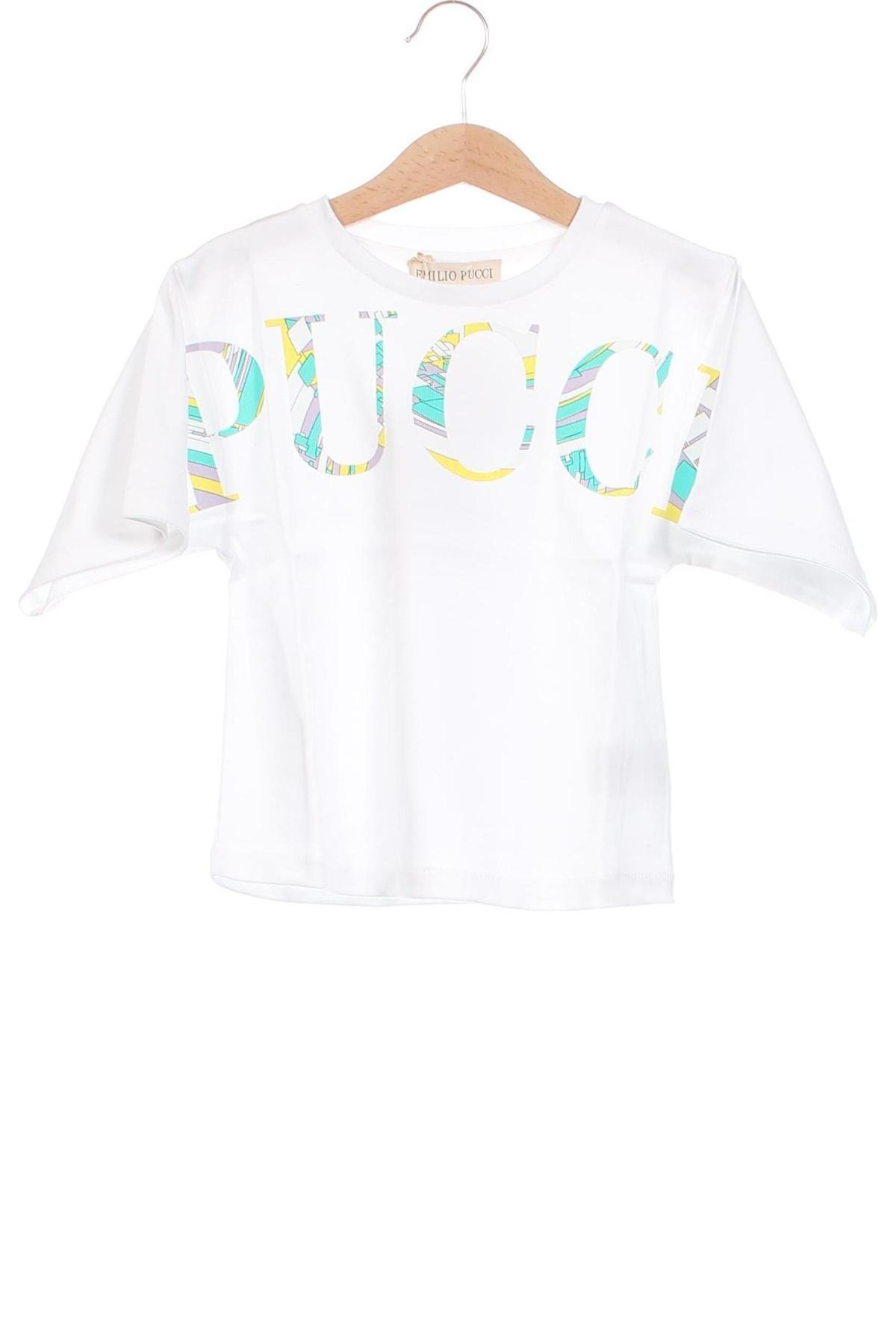 Tricou pentru copii Emilio Pucci, Mărime 3-4y/ 104-110 cm, Culoare Alb, Preț 279,16 Lei